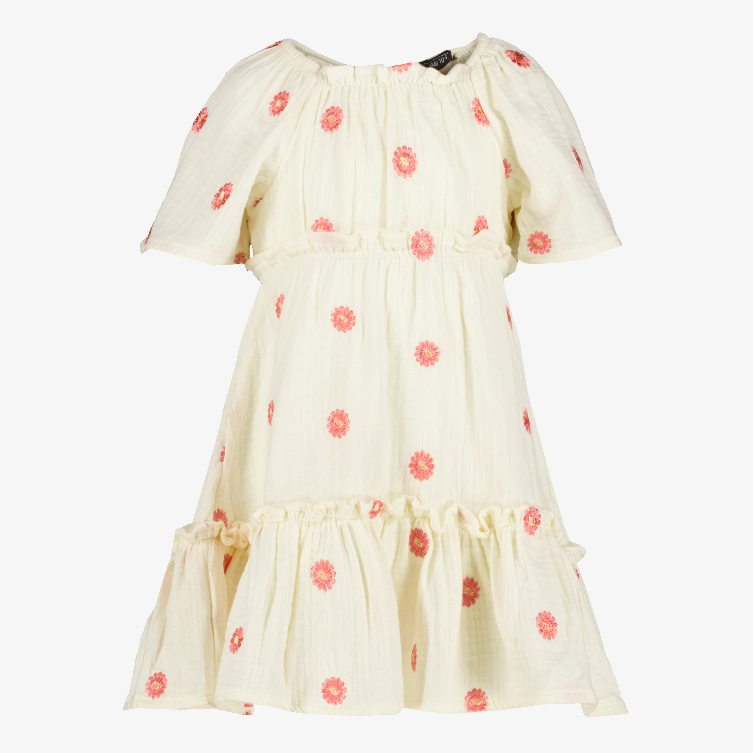 TwoDay meisjes jurk met bloemenprint beige