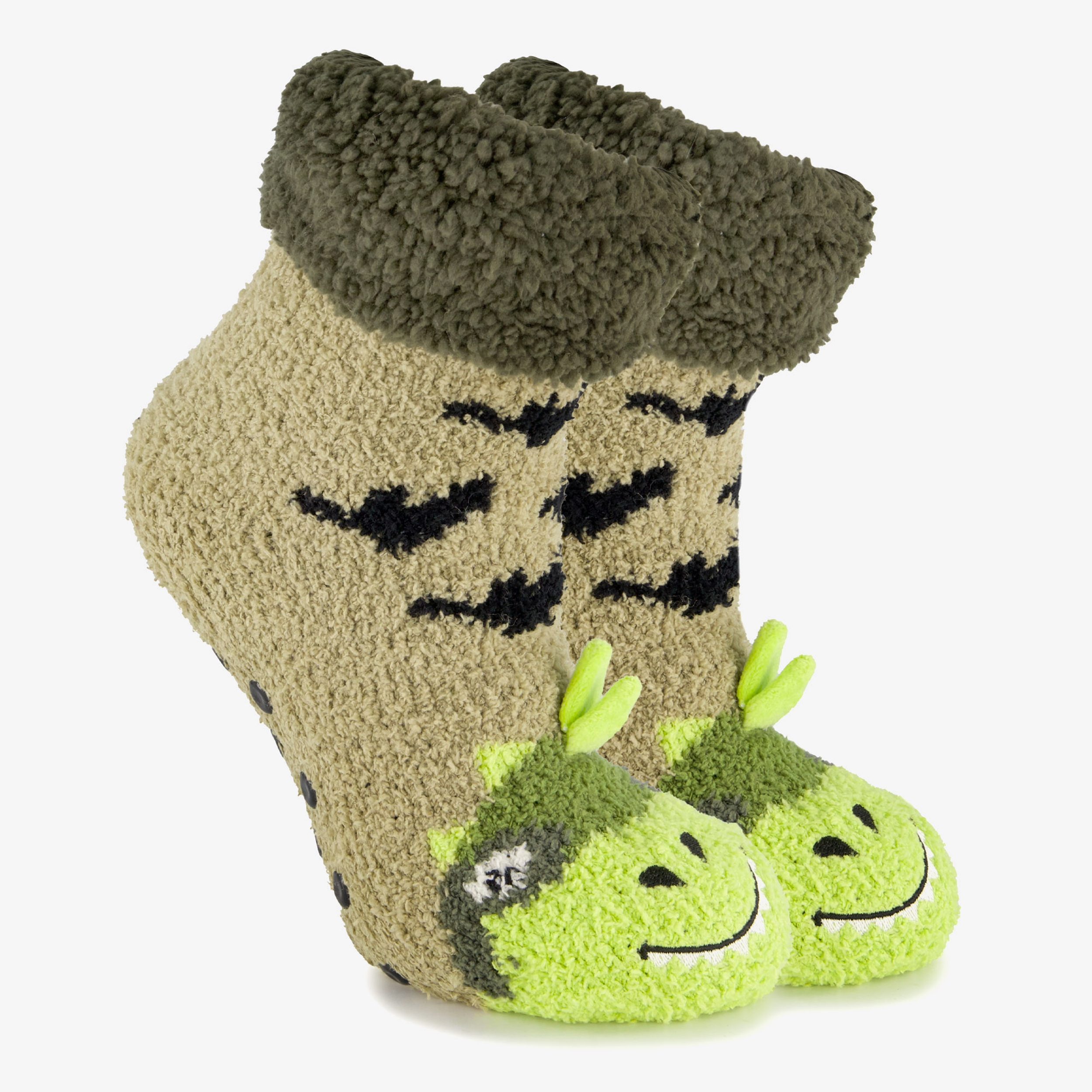 1 paar kinder huissokken dino met antislip