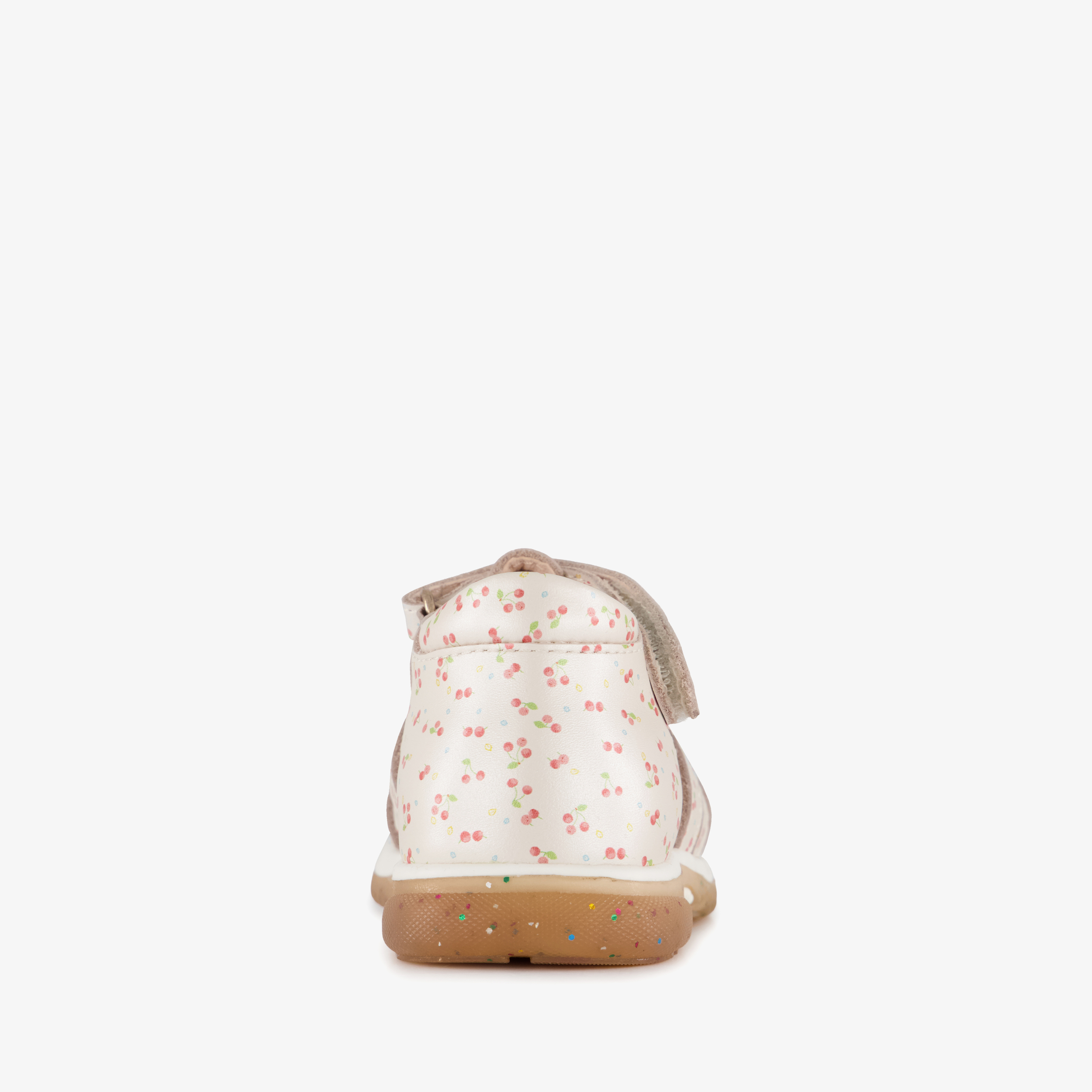 Stap leren meisjes sandalen met kersen beige roze – foto 2