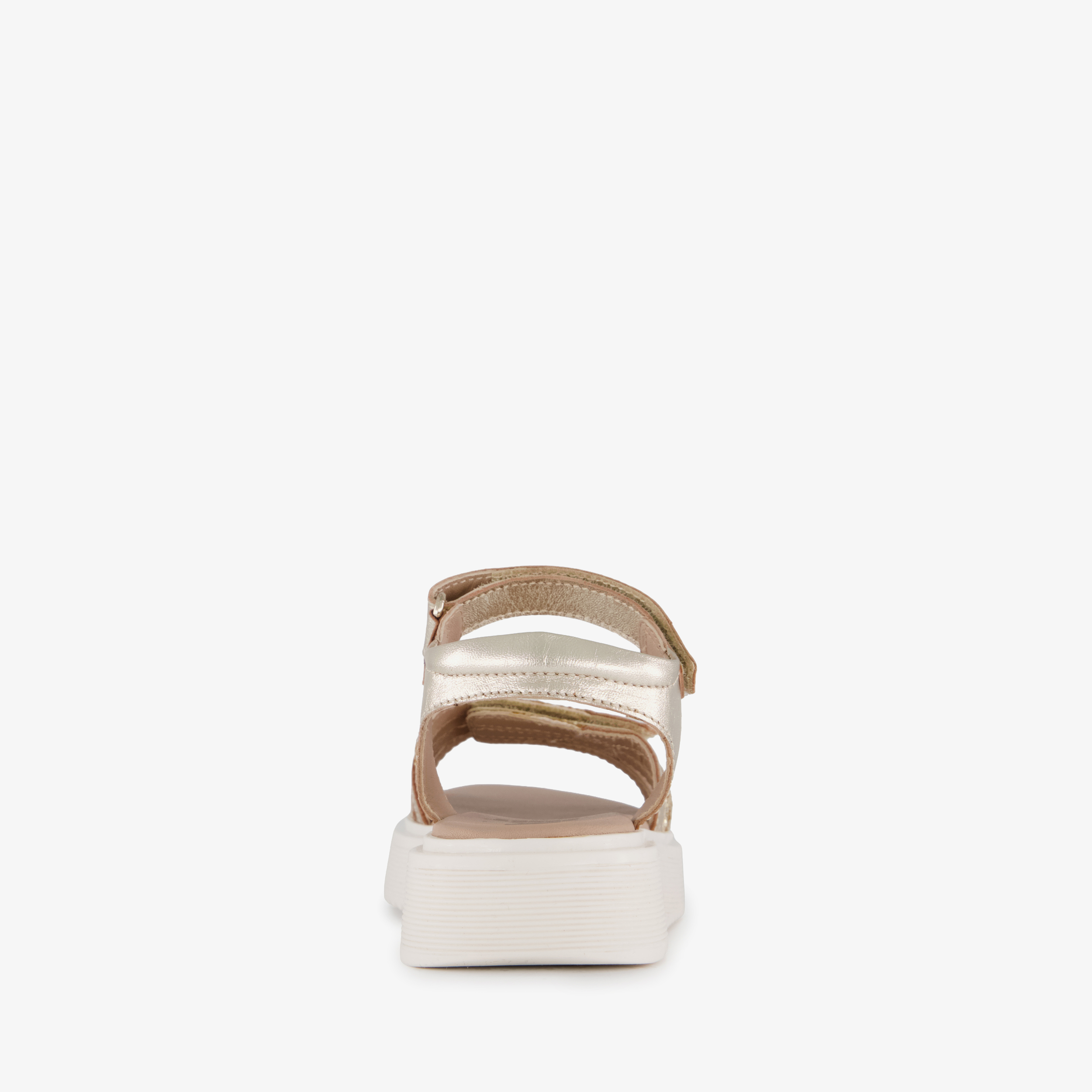 Groot leren meisjes sandalen goud – foto 2