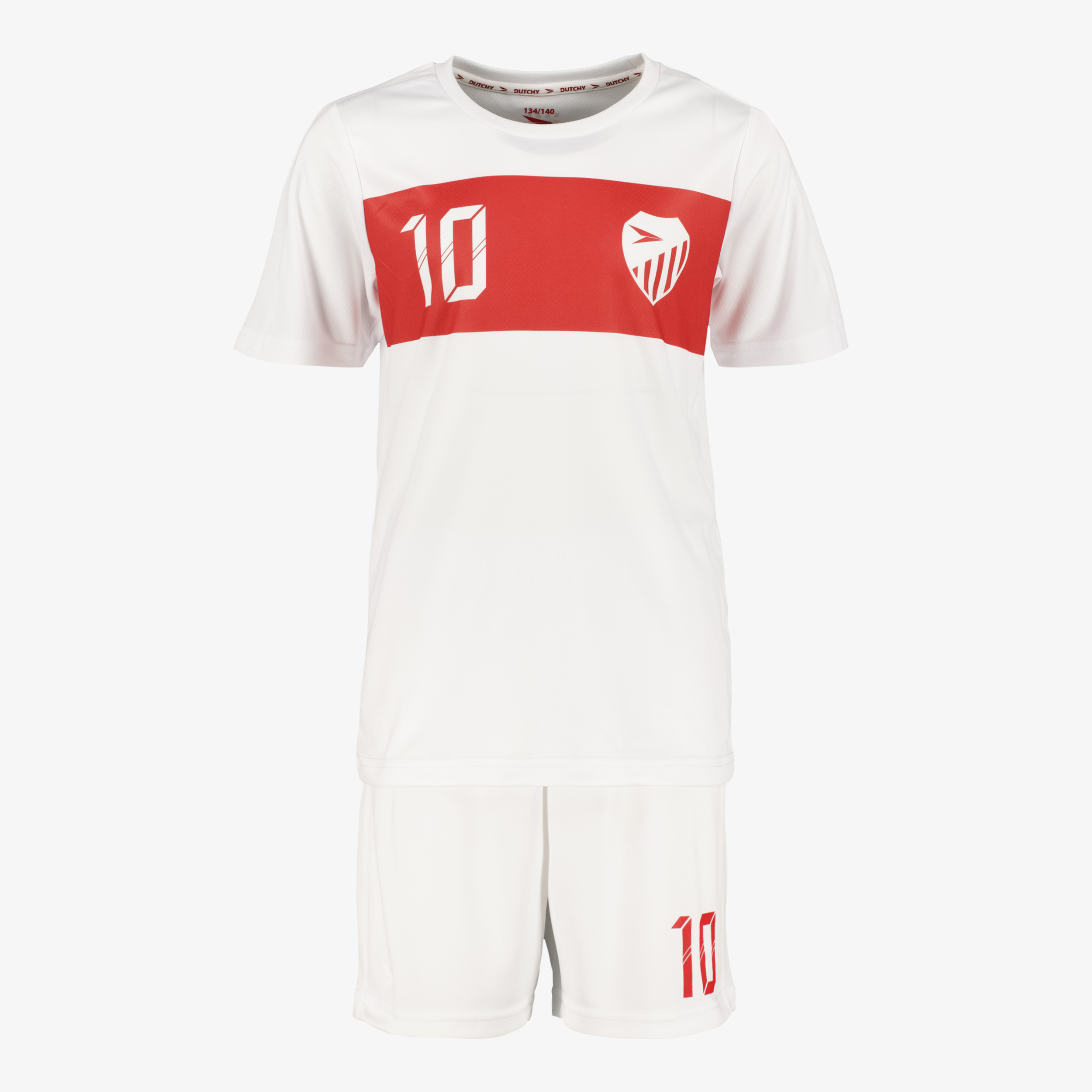 Dutchy tweedelig kinder sport set wit rood Dutchy tweedelig kinder sport set wit rood