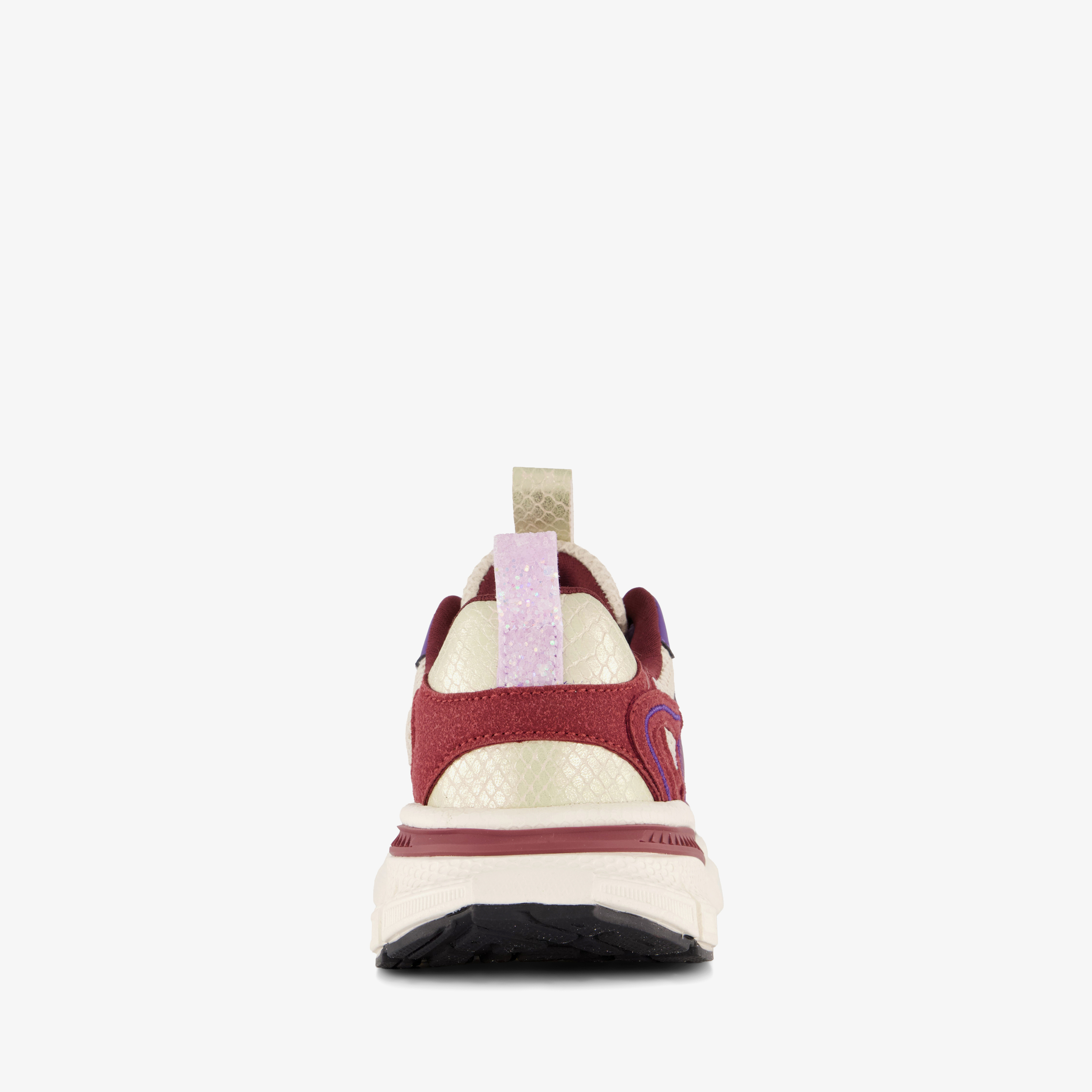 Blue Box metallic meisjes dad sneakers bordeaux beige – foto 2