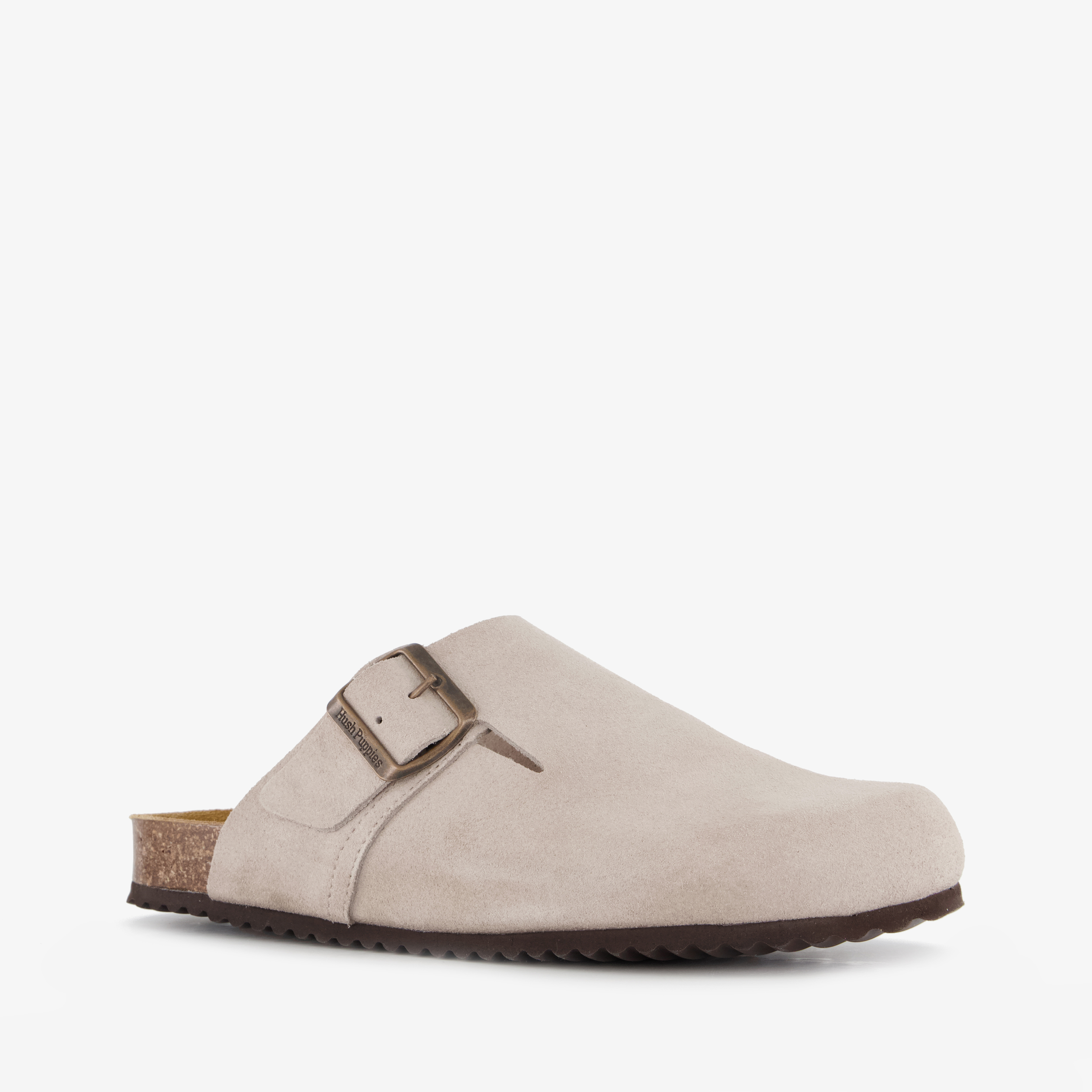 Hush Puppies suède dames clogs beige slippers