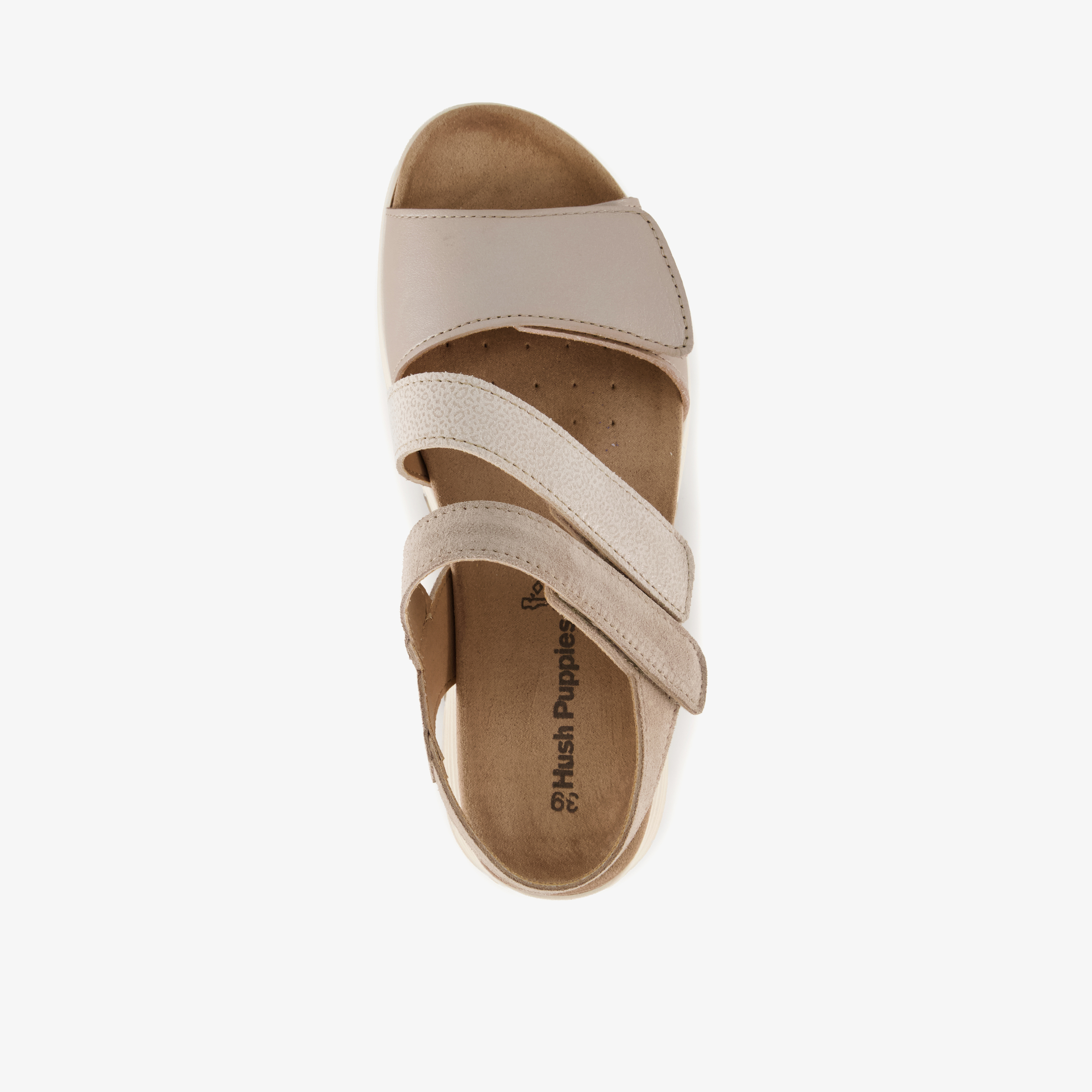 Hush Puppies leren dames sandalen beige – foto 4