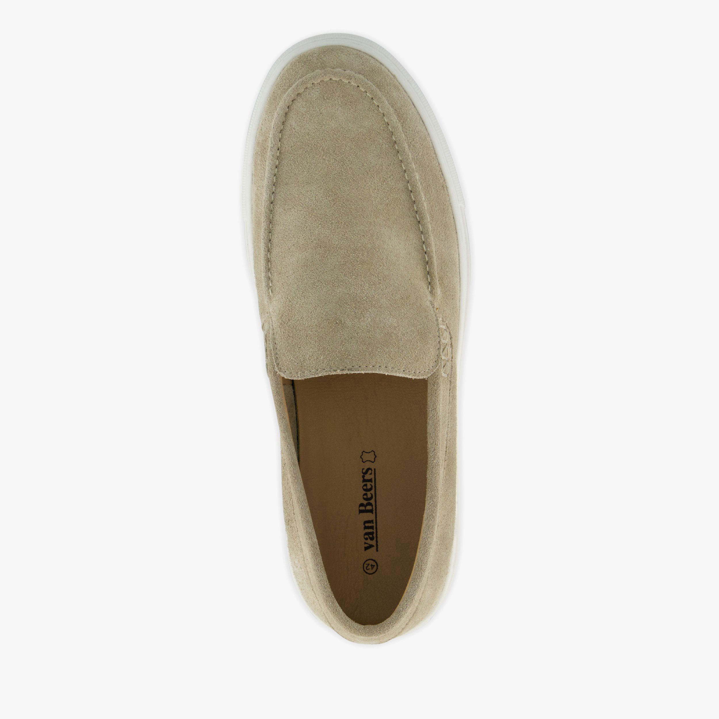 Van Beers suède heren instappers beige – foto 4