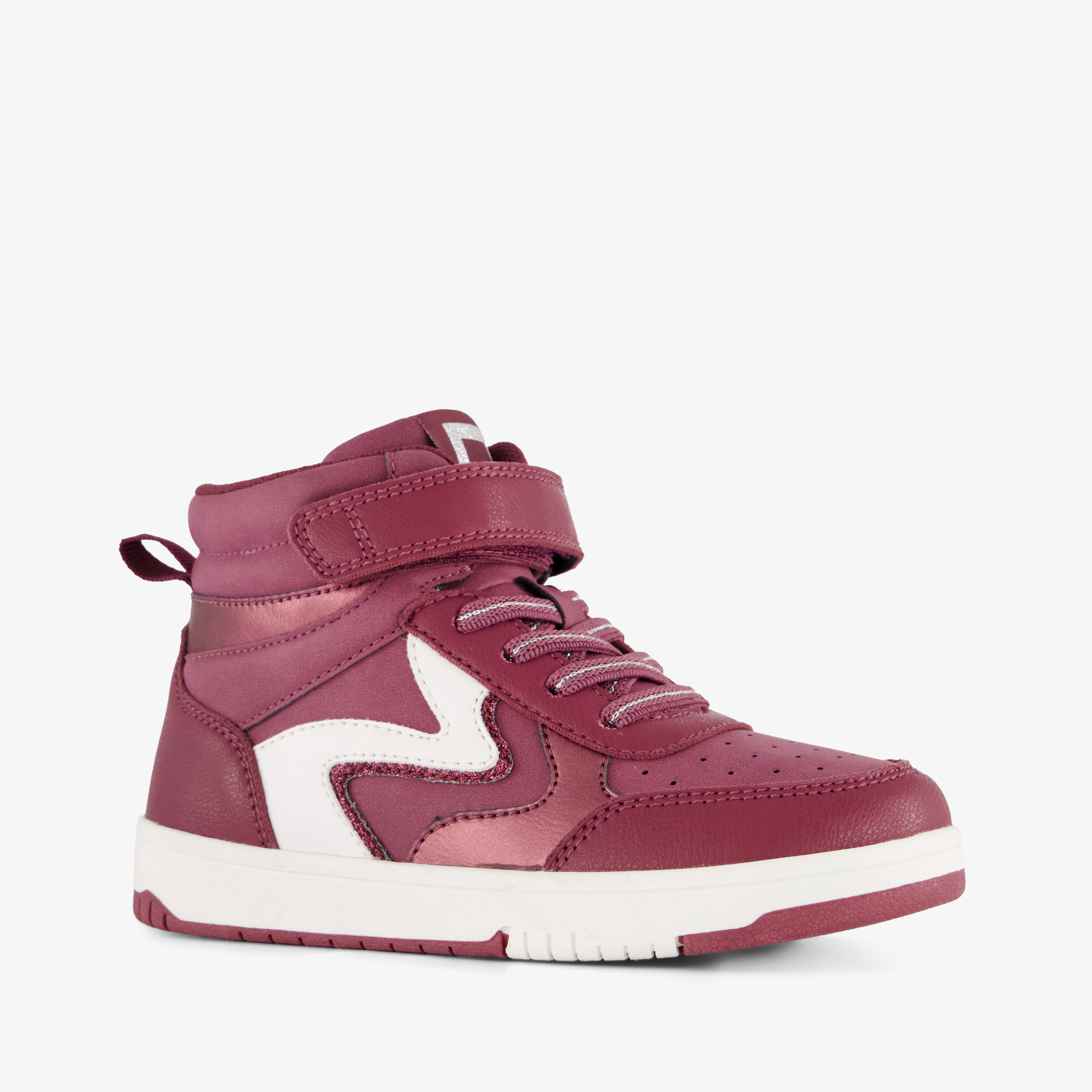 Blue Box hoge meisjes sneakers rood wit