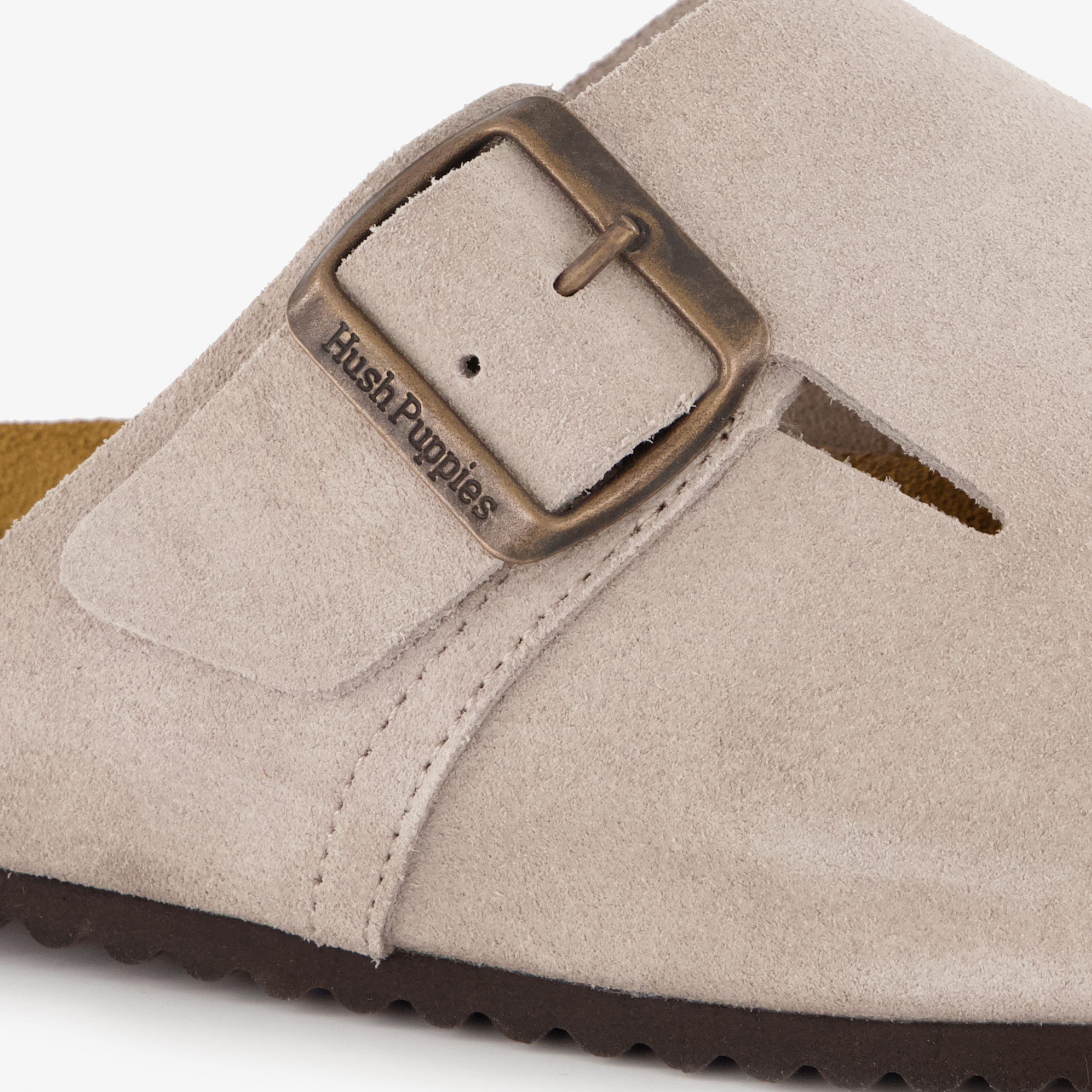 Hush Puppies suède dames clogs beige slippers – foto 5