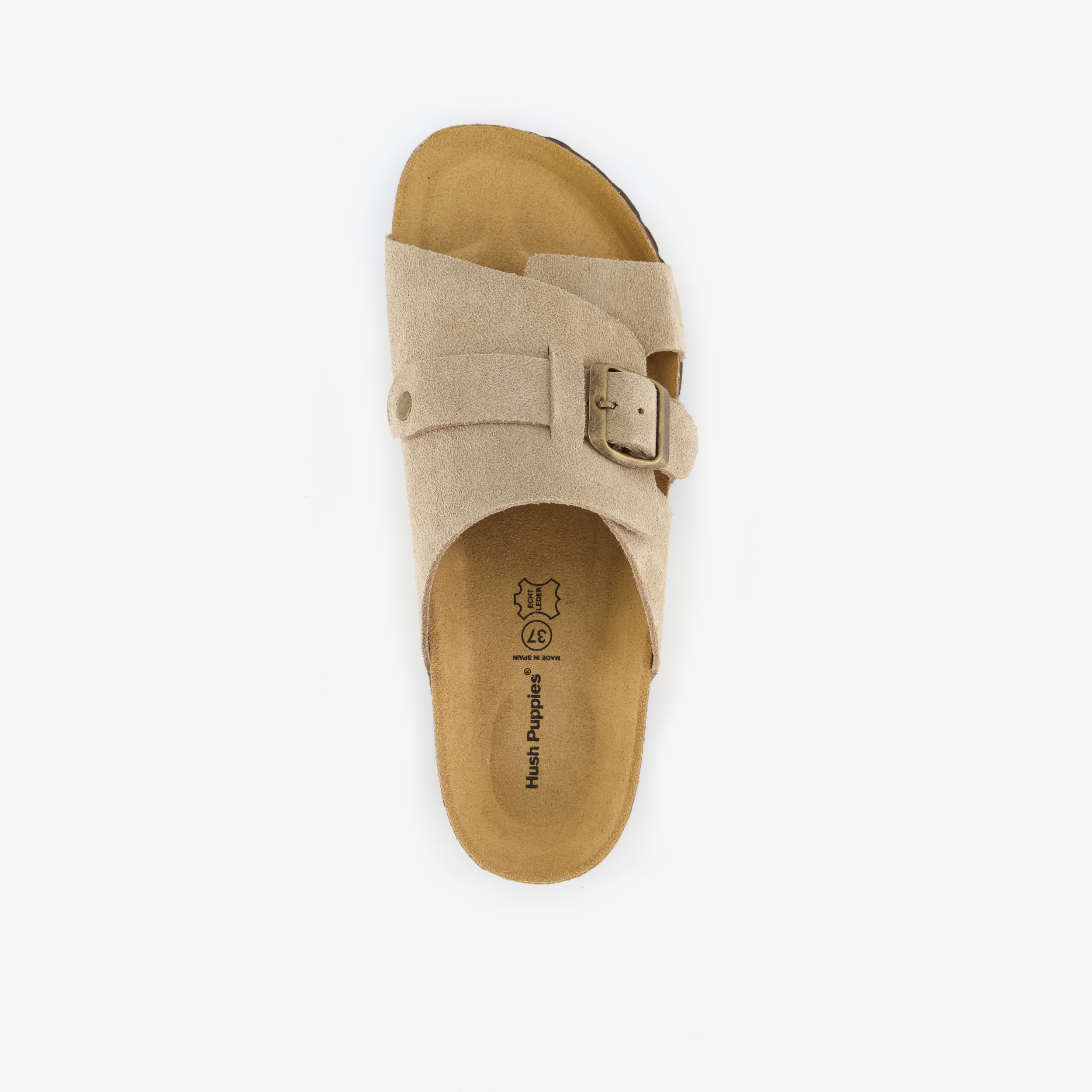 Hush Puppies suède dames bio slippers beige – foto 4