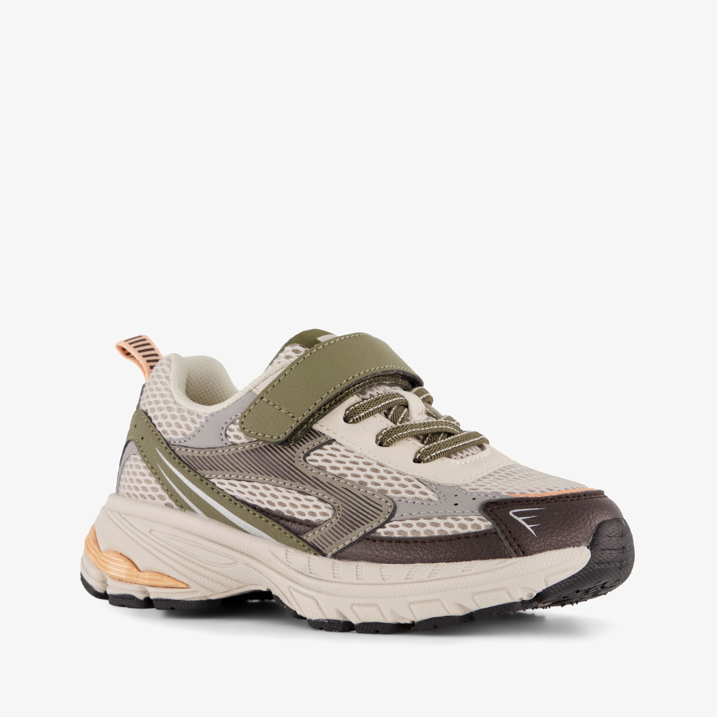 Blue Box jongens dad sneakers beige groen