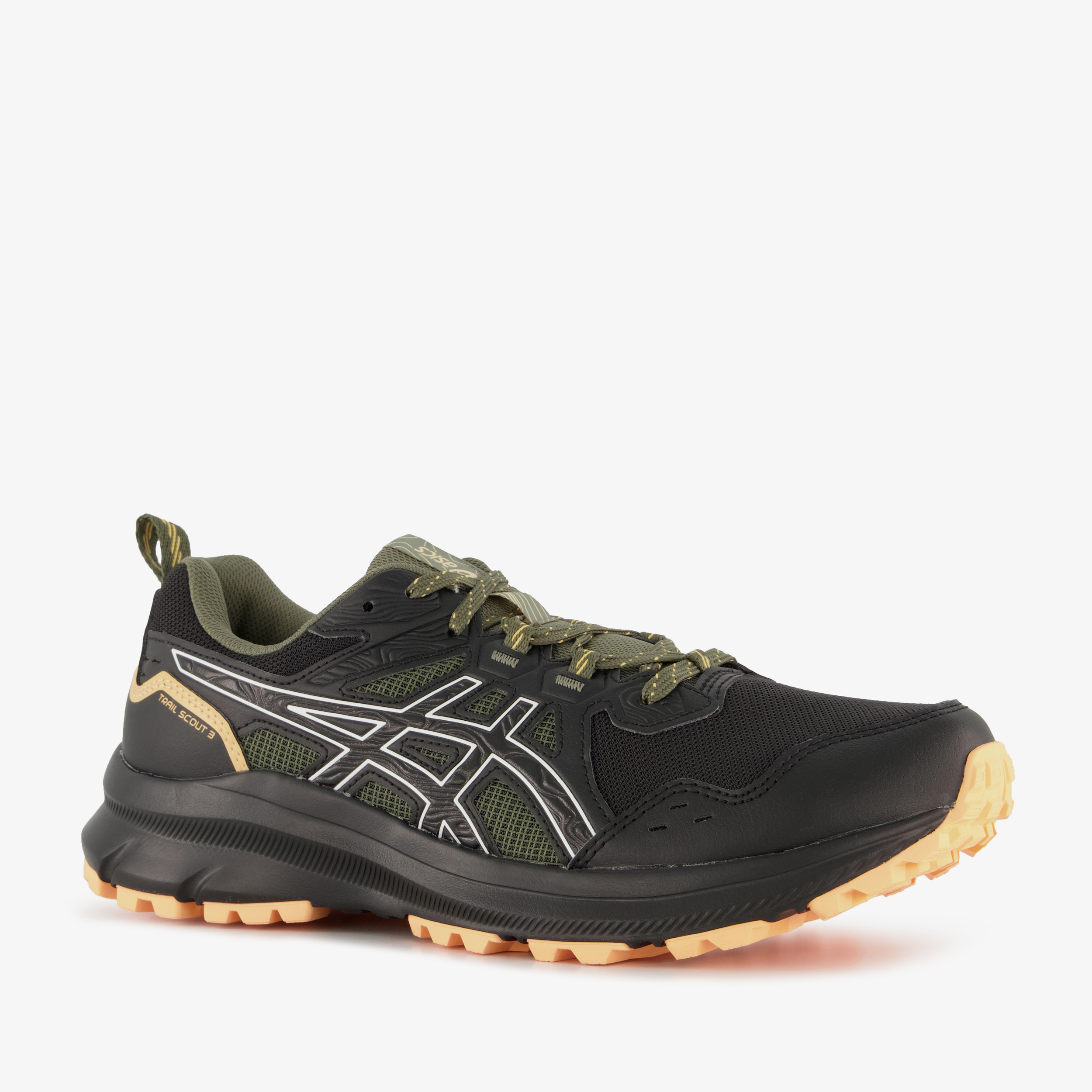 Asics Trail Scout 3 heren trail hardloopschoenen zwart wandelschoenen