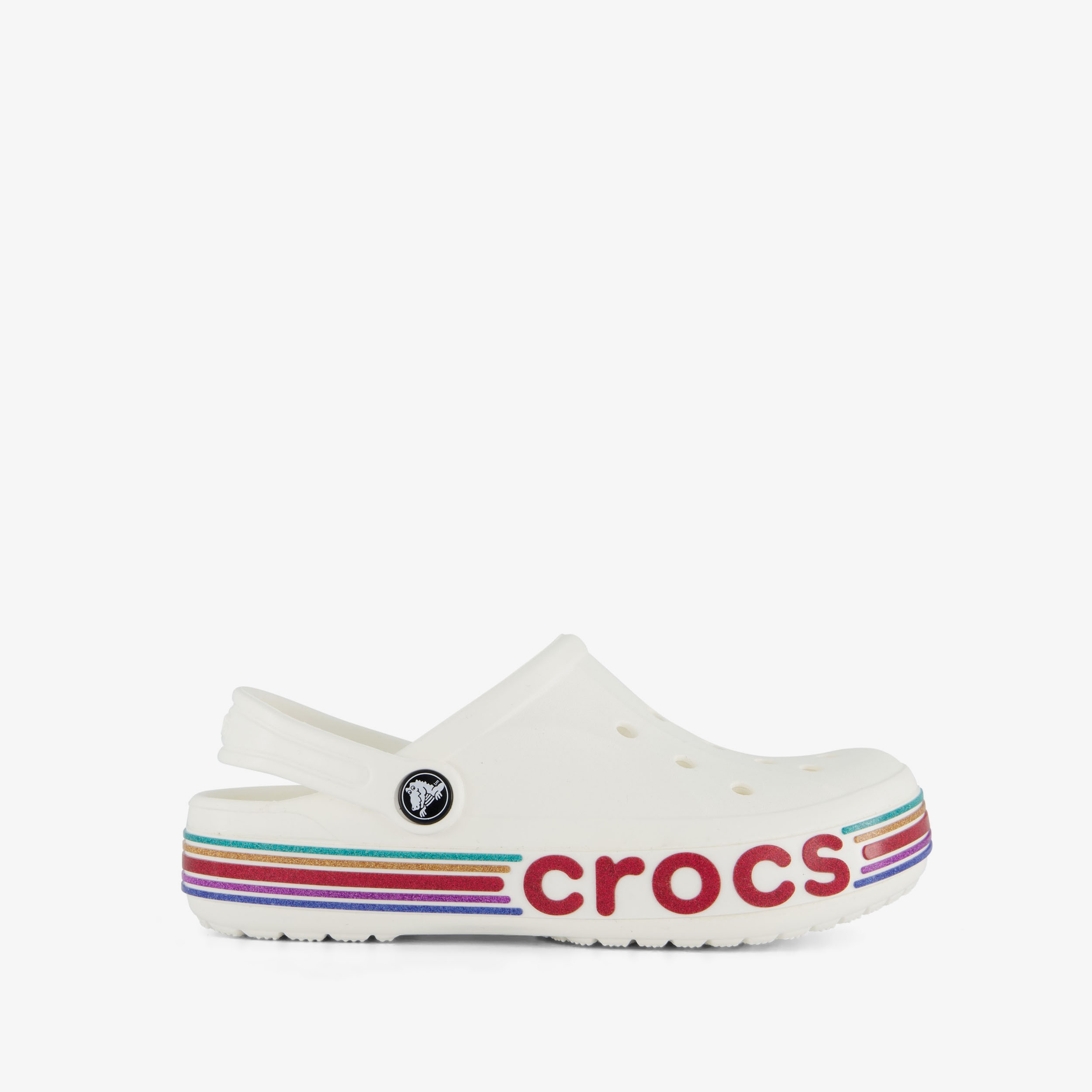 Crocs Bayaband Rainbow Glitter Clog klompen wit