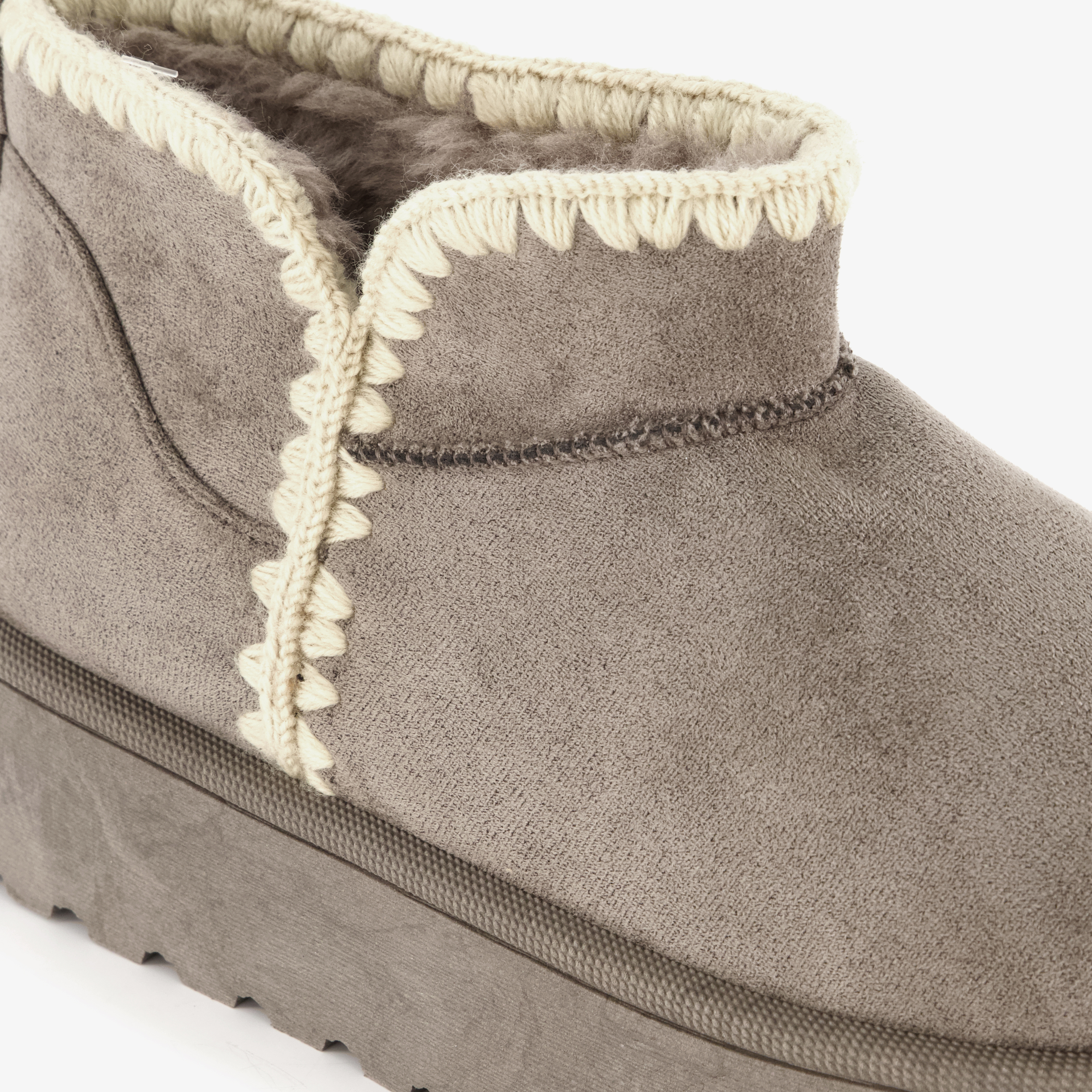 Blue Box lage gevoerde dames boots taupe enkellaarzen – foto 5