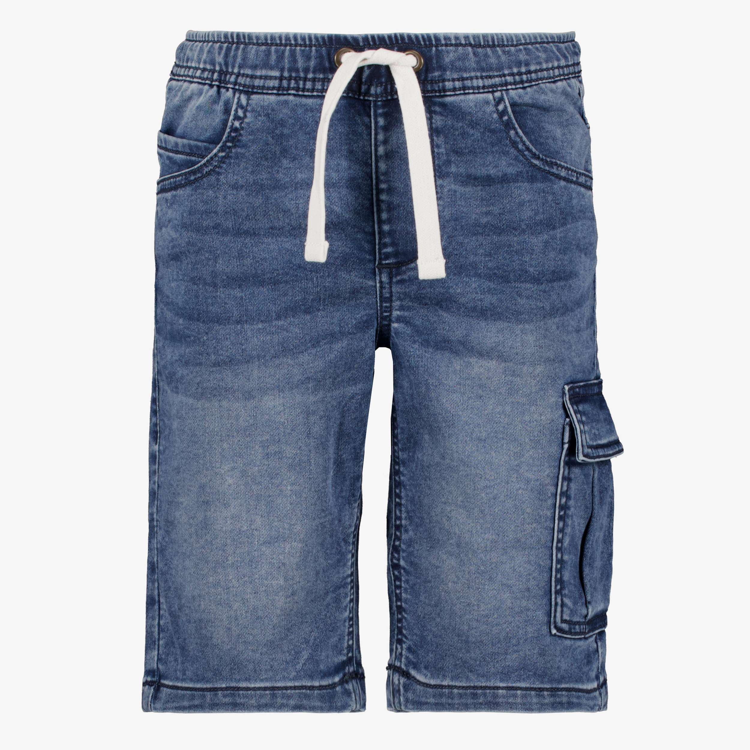 Unsigned jongens denim cargo short blauw