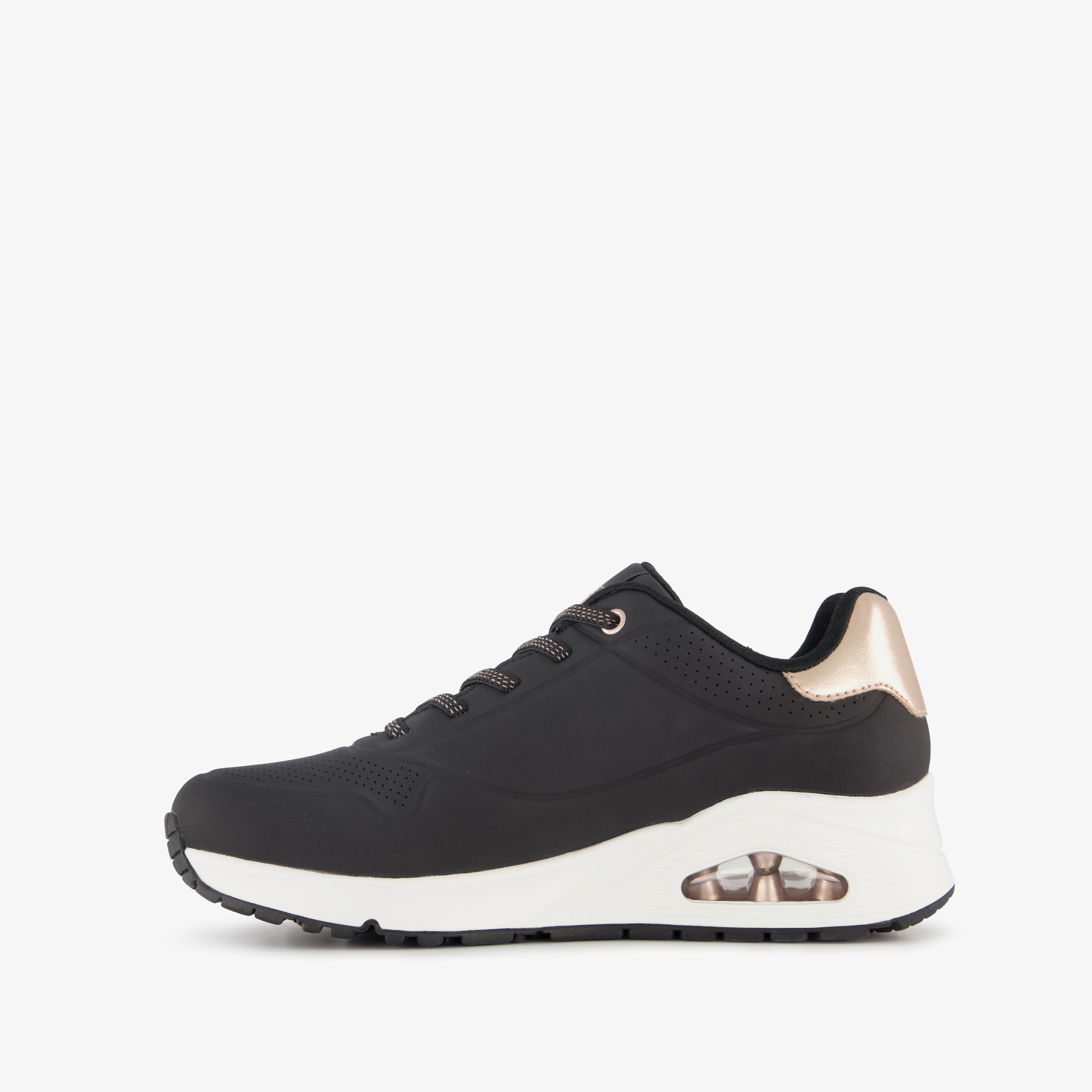 Skechers Uno-Shimmer Away dames sneakers zwart wit