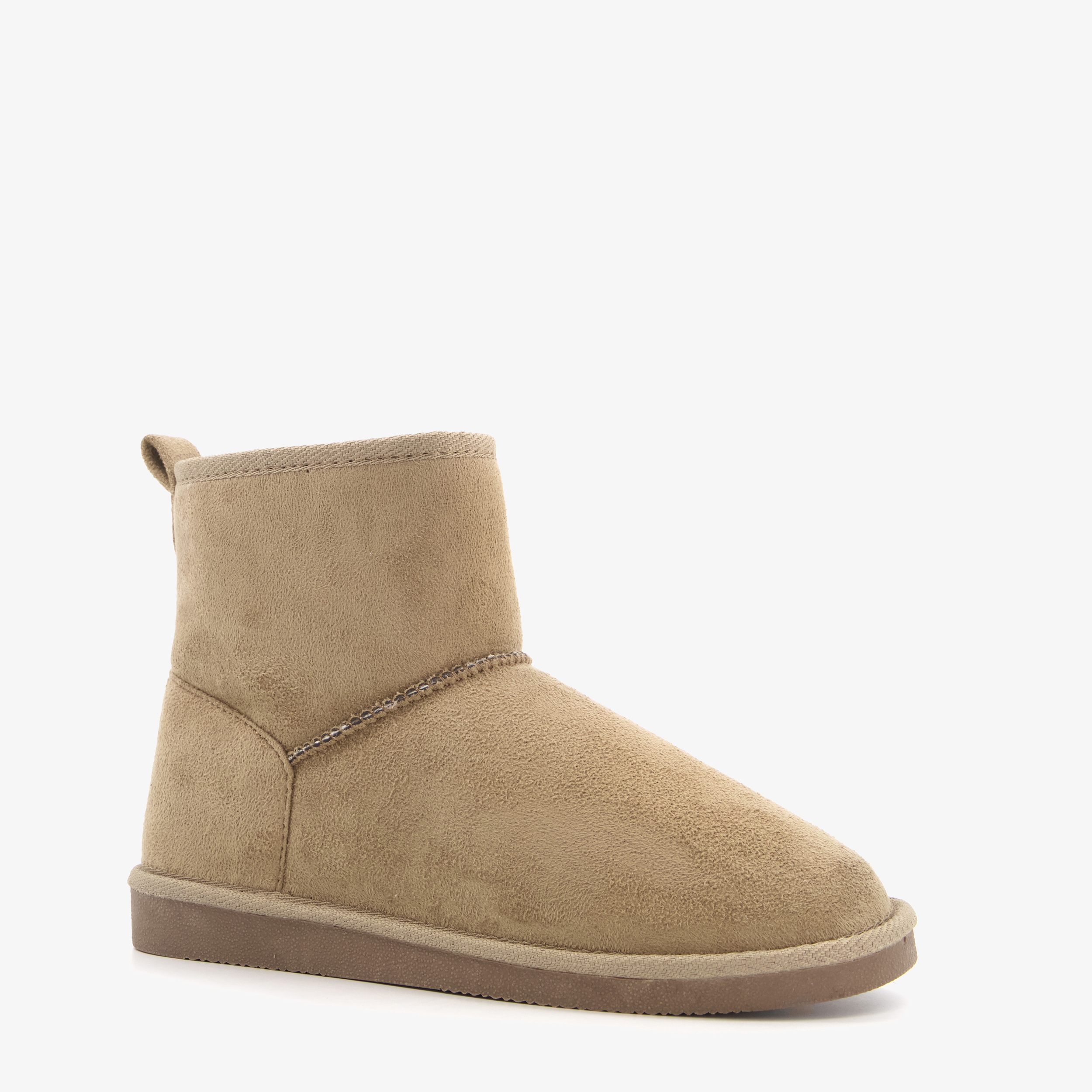 Thu!s hoge gevoerde dames pantoffels taupe