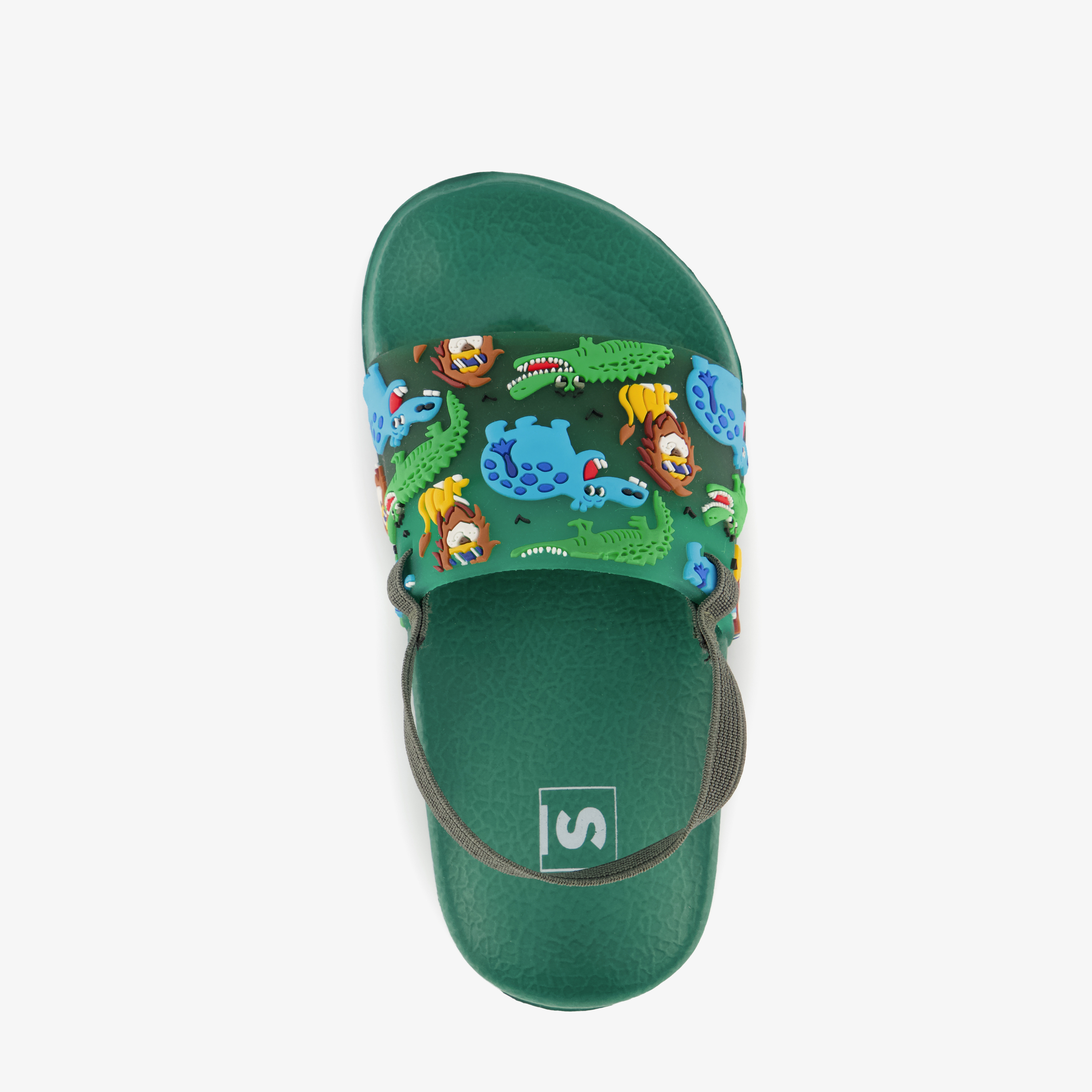 Groene jongens badslippers met jungle dieren – foto 4