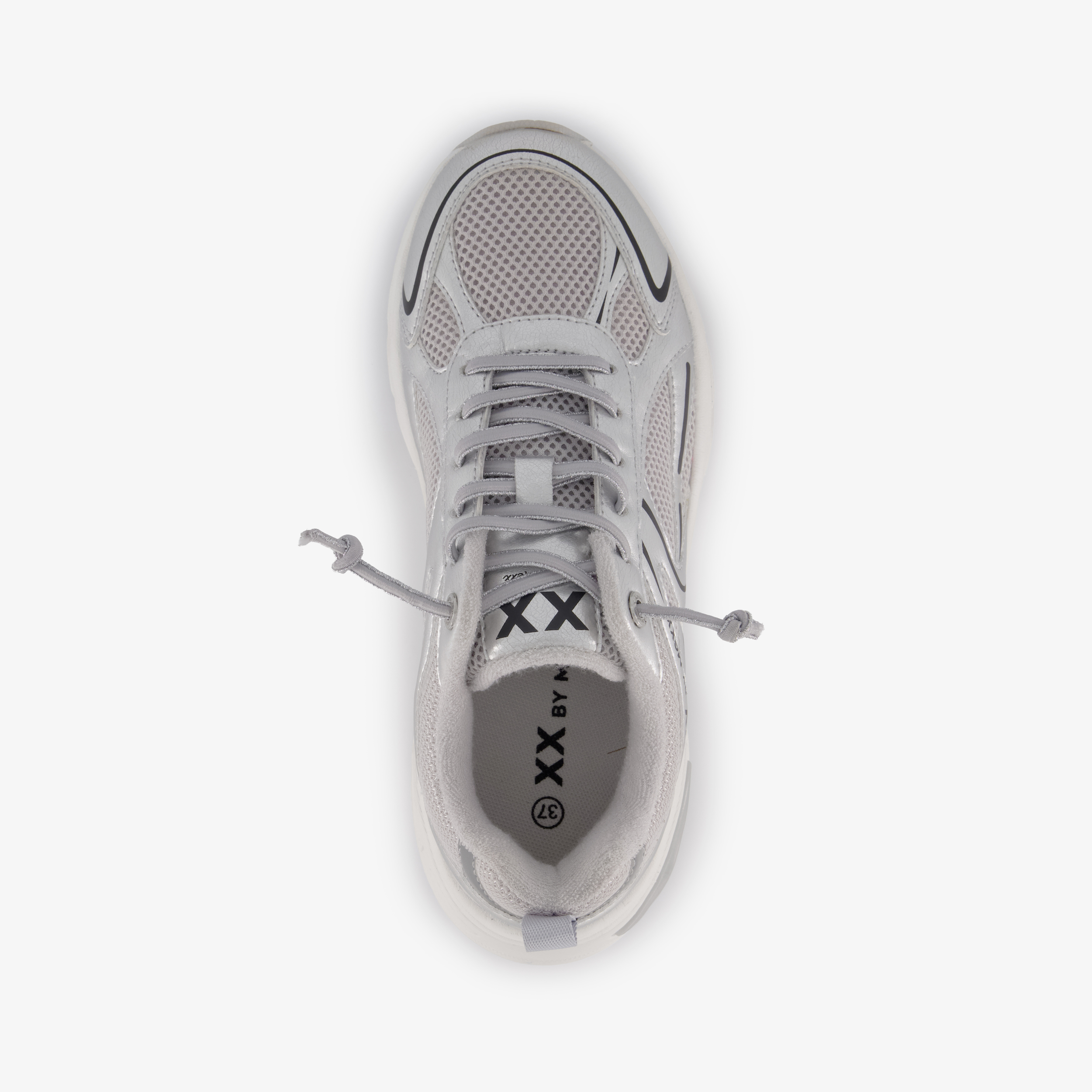XX by Mexx dames dad sneakers zilverkleurig – foto 4