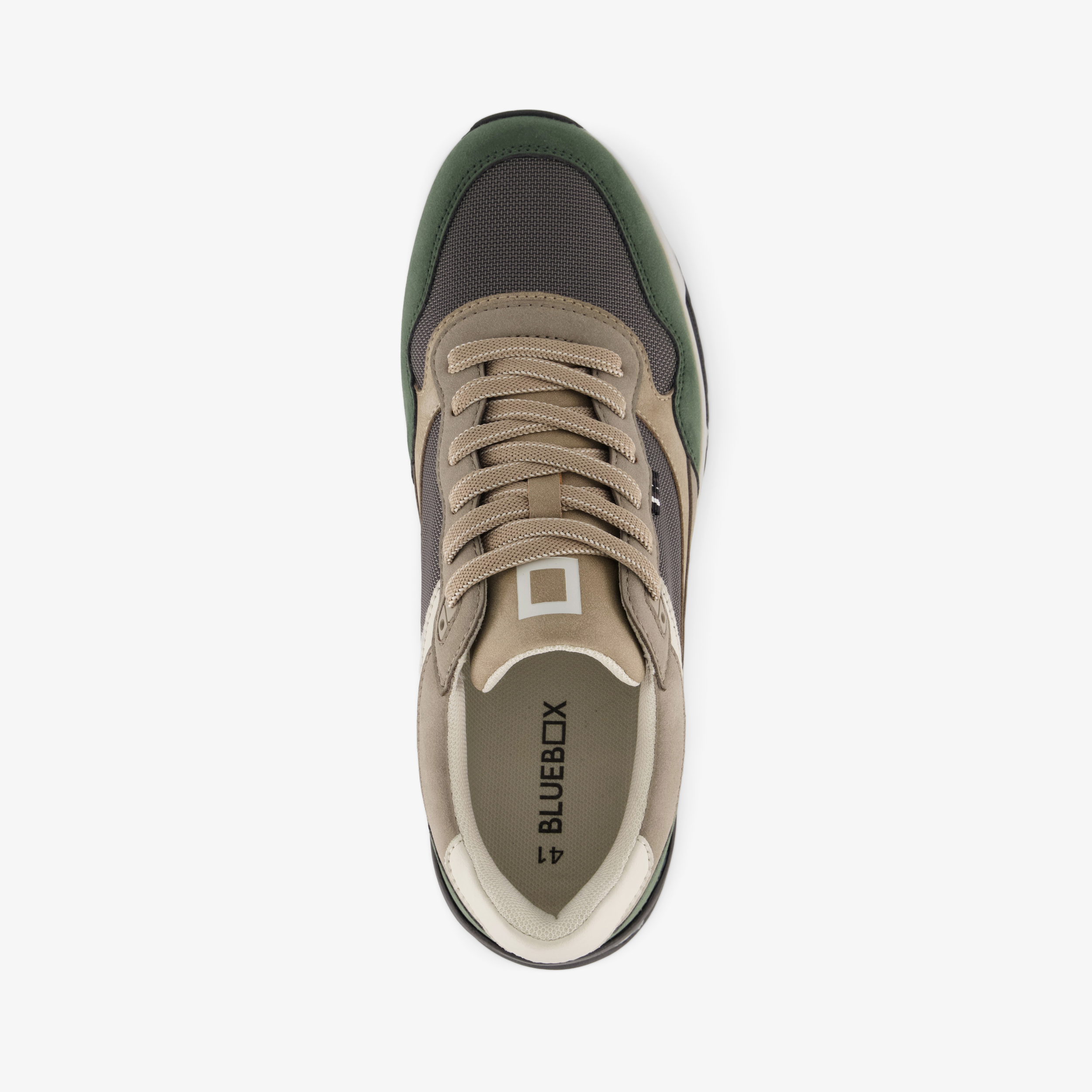 Blue Box heren sneakers groen beige – foto 4