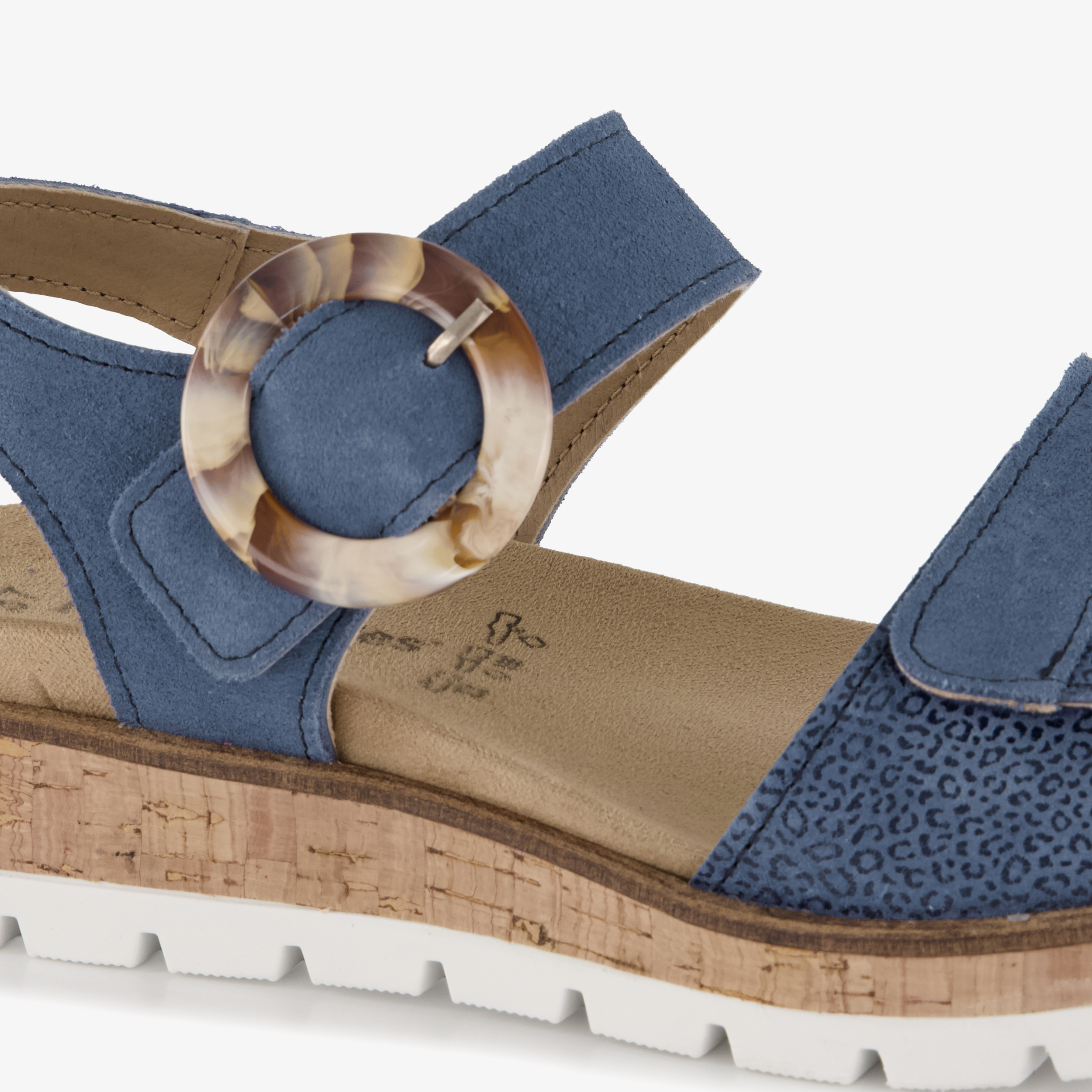 Hush Puppies leren dames sandalen denim blauw – foto 5