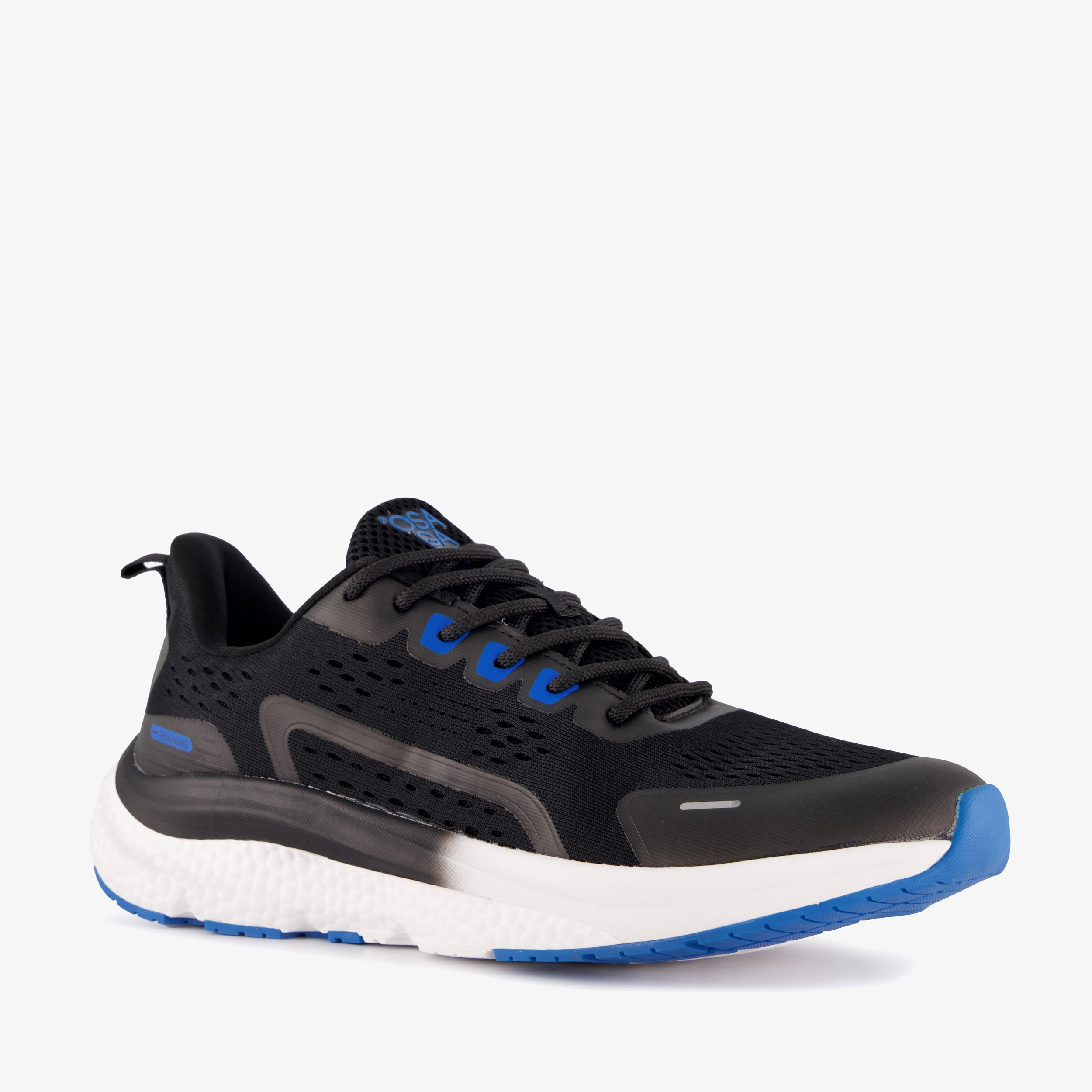 Osaga heren hardloopschoenen zwart blauw