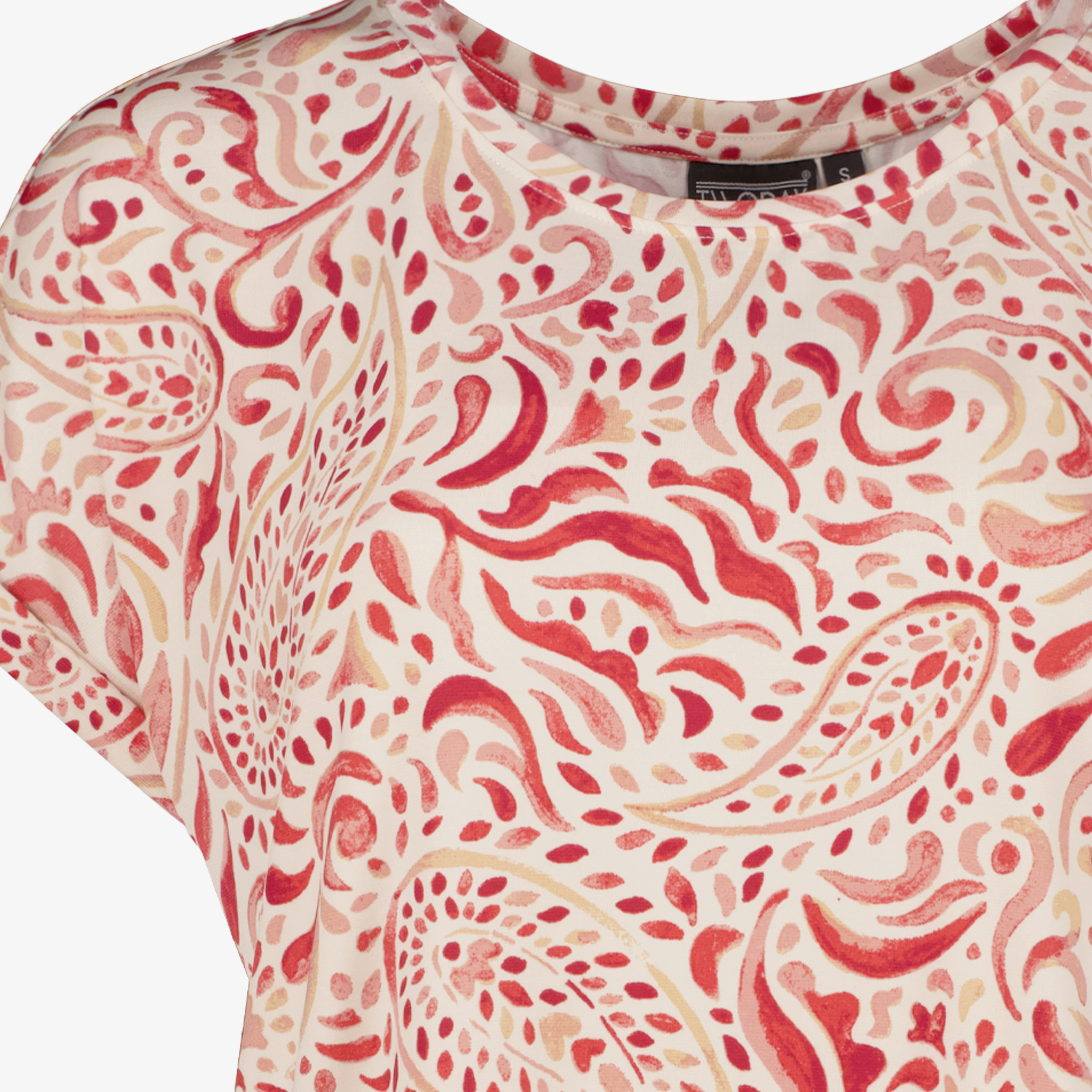 TwoDay dames top met paisley print rood creme t-shirts & tops – foto 2