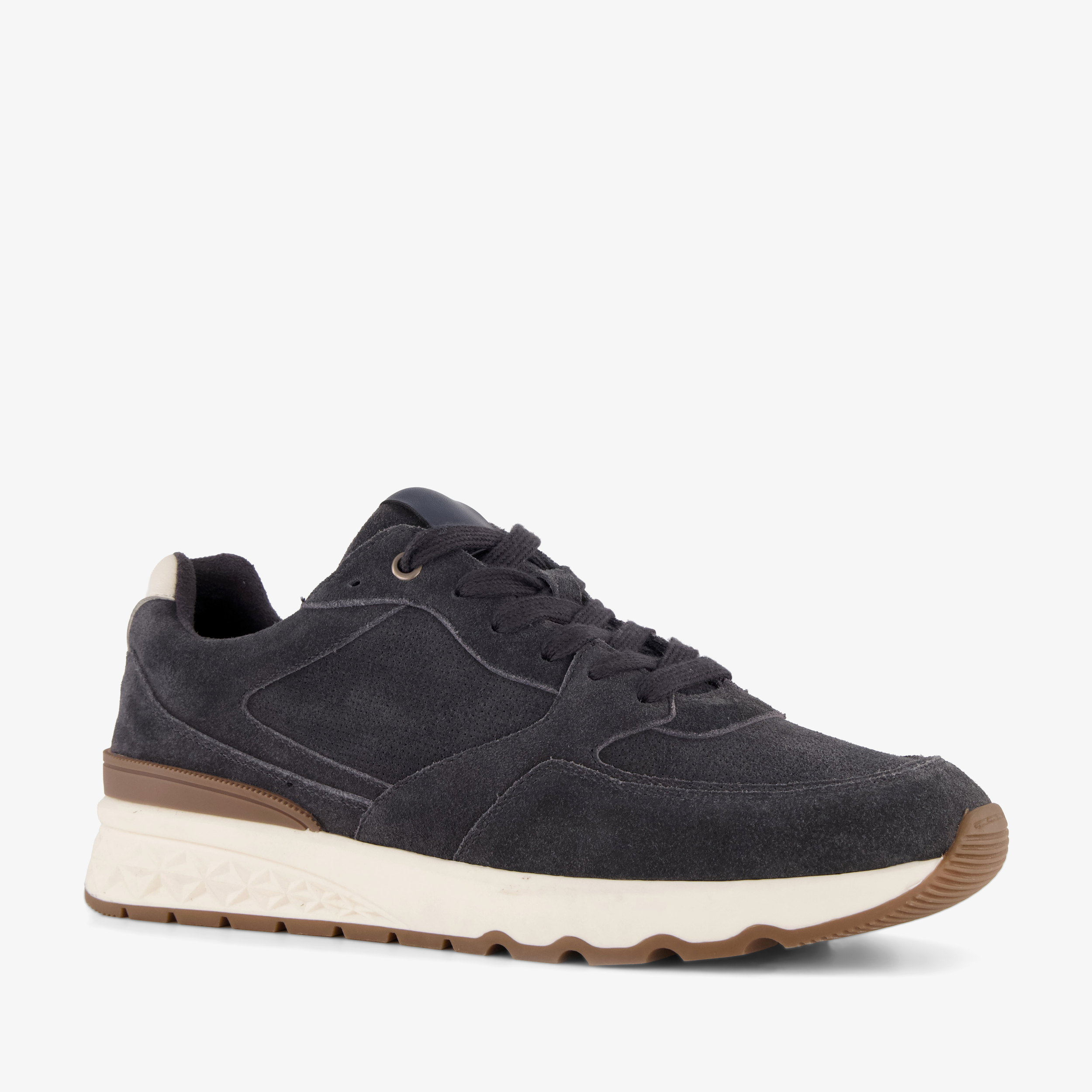 Van Beers suède heren sneakers donkerblauw