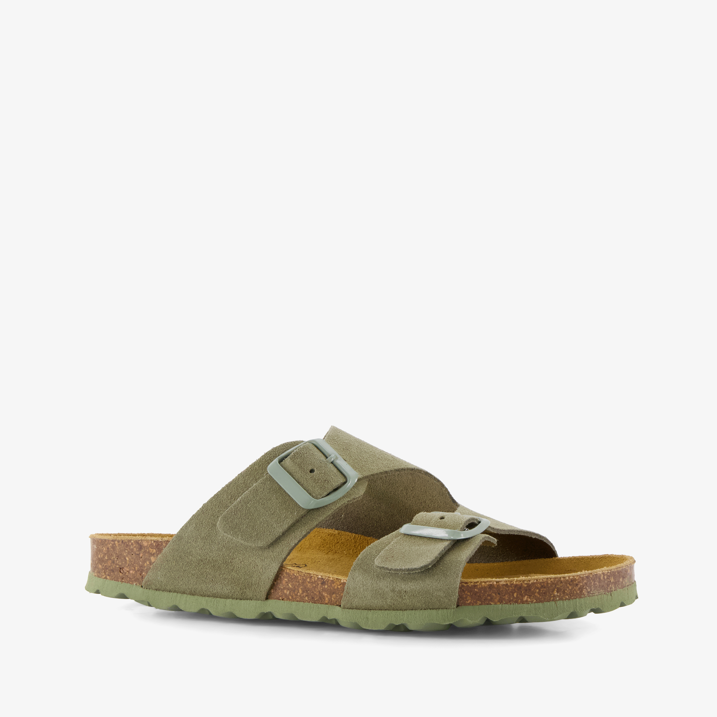 Hush Puppies suède dames bio slippers groen