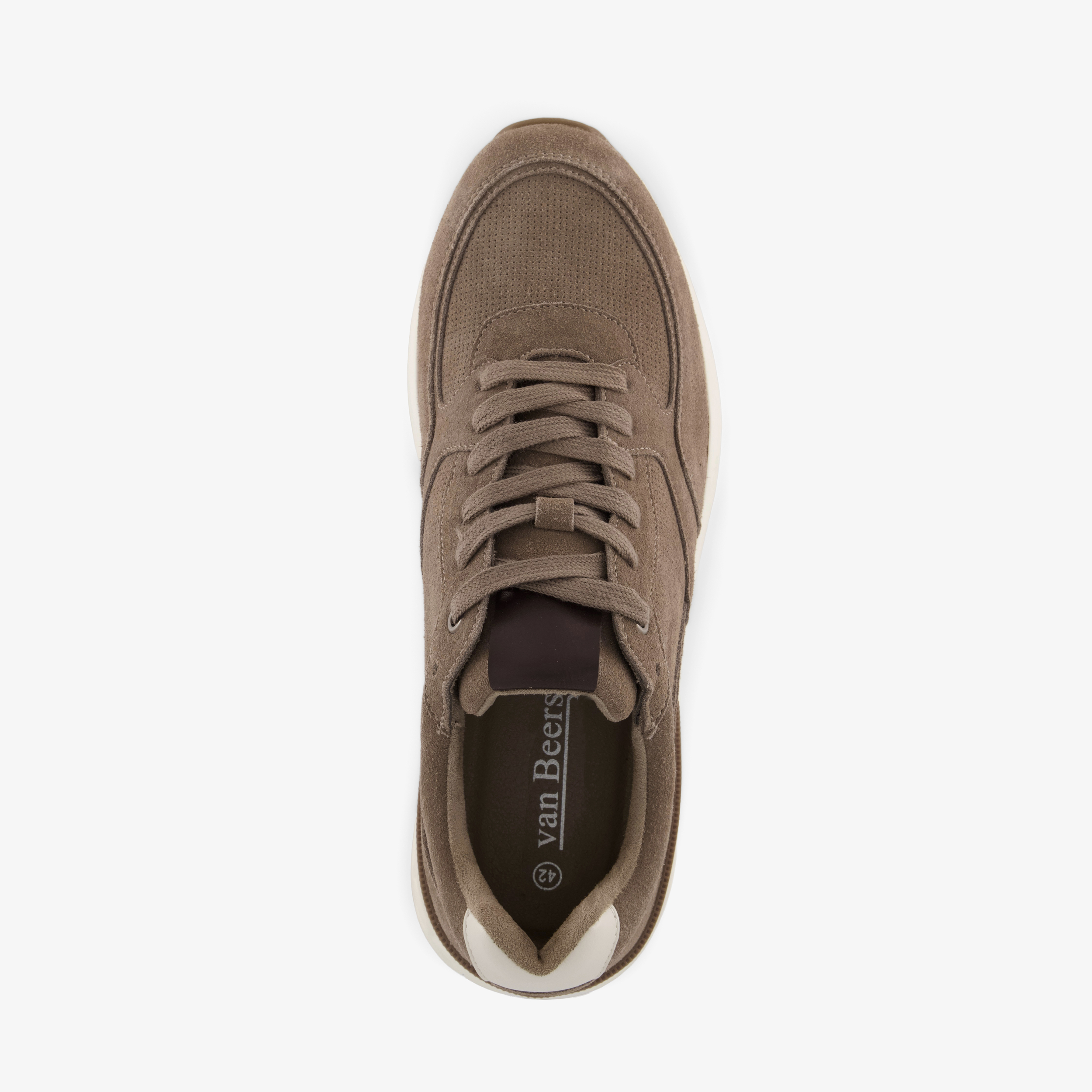 Van Beers suède heren sneakers bruin – foto 4
