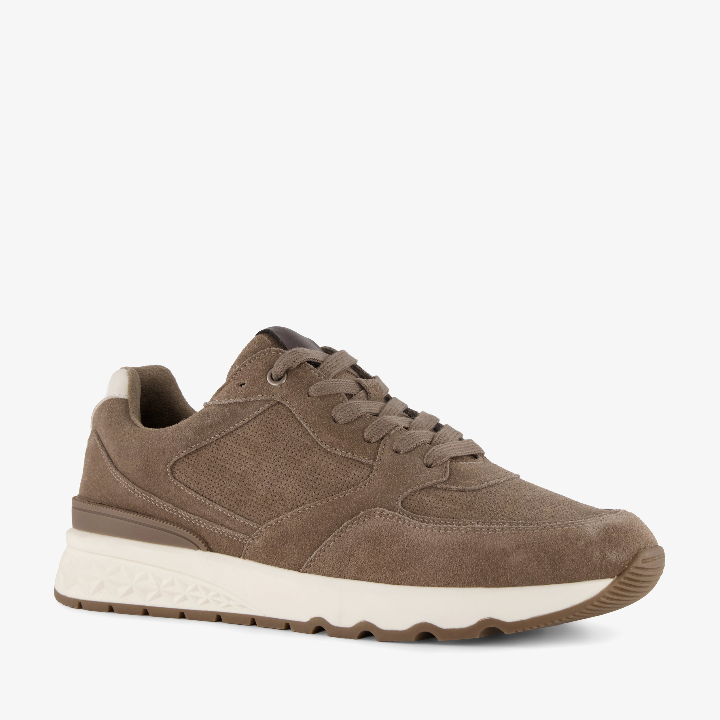 Van Beers suède heren sneakers bruin