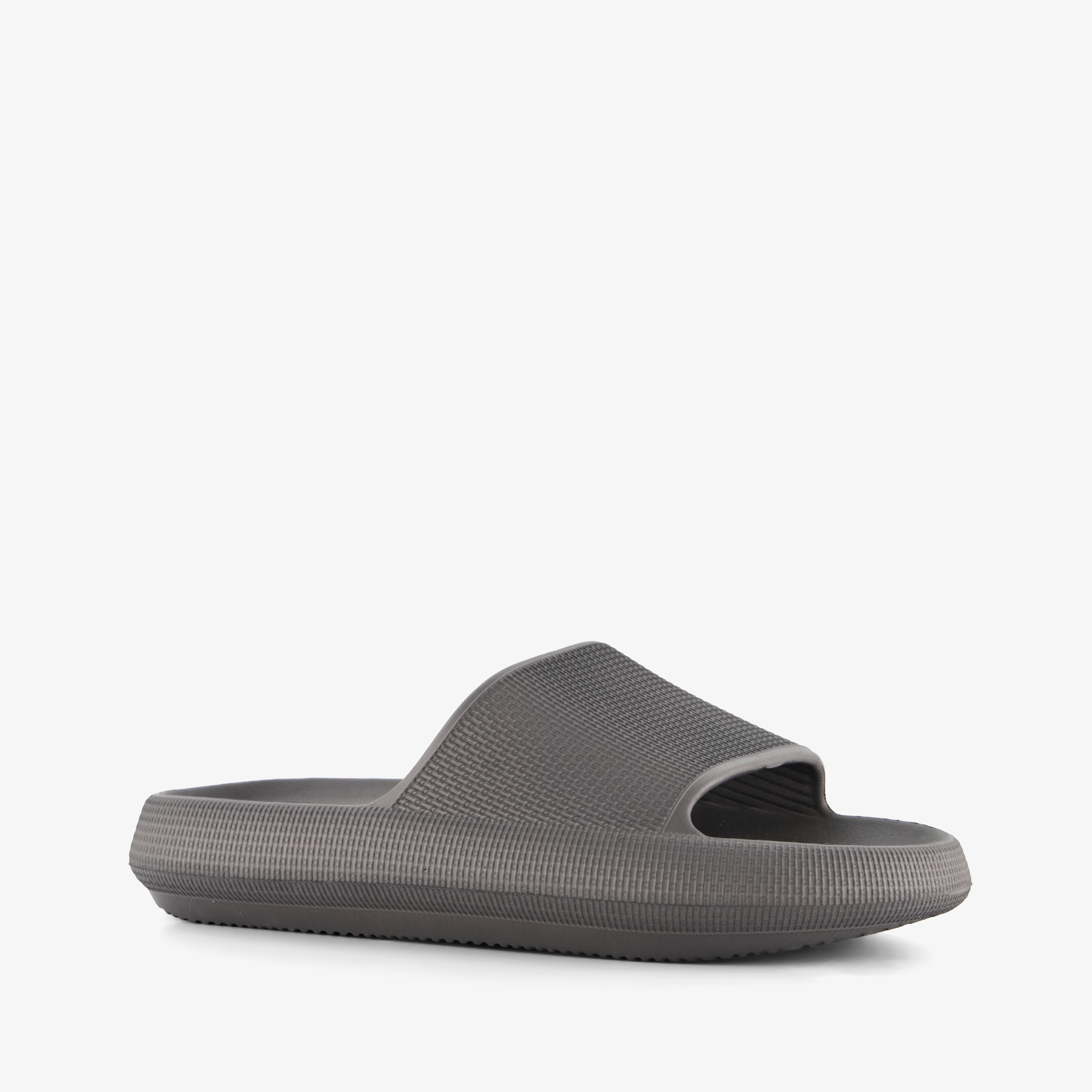 Heren badslippers grijs