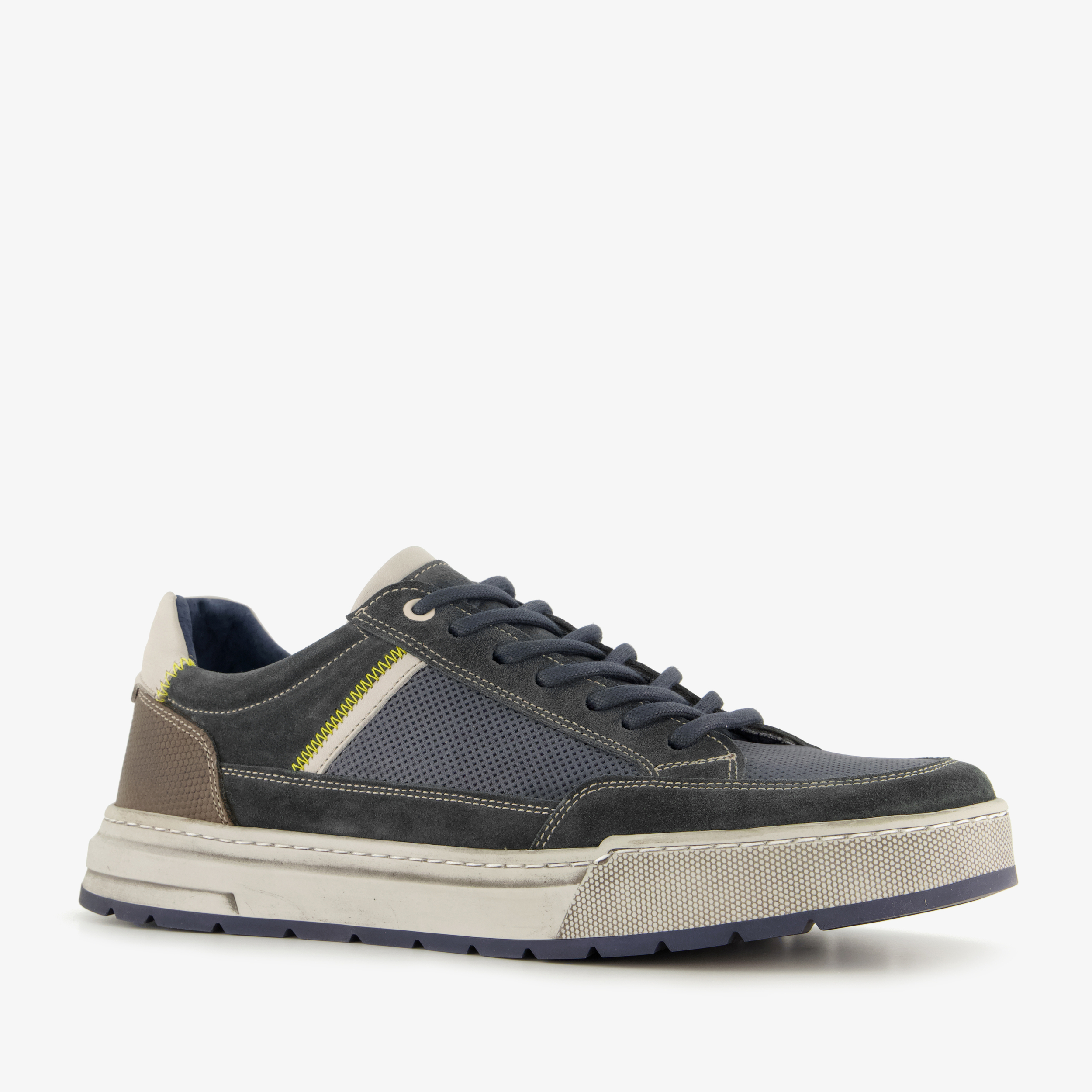 Hush Puppies leren heren veterschoenen blauw sneakers