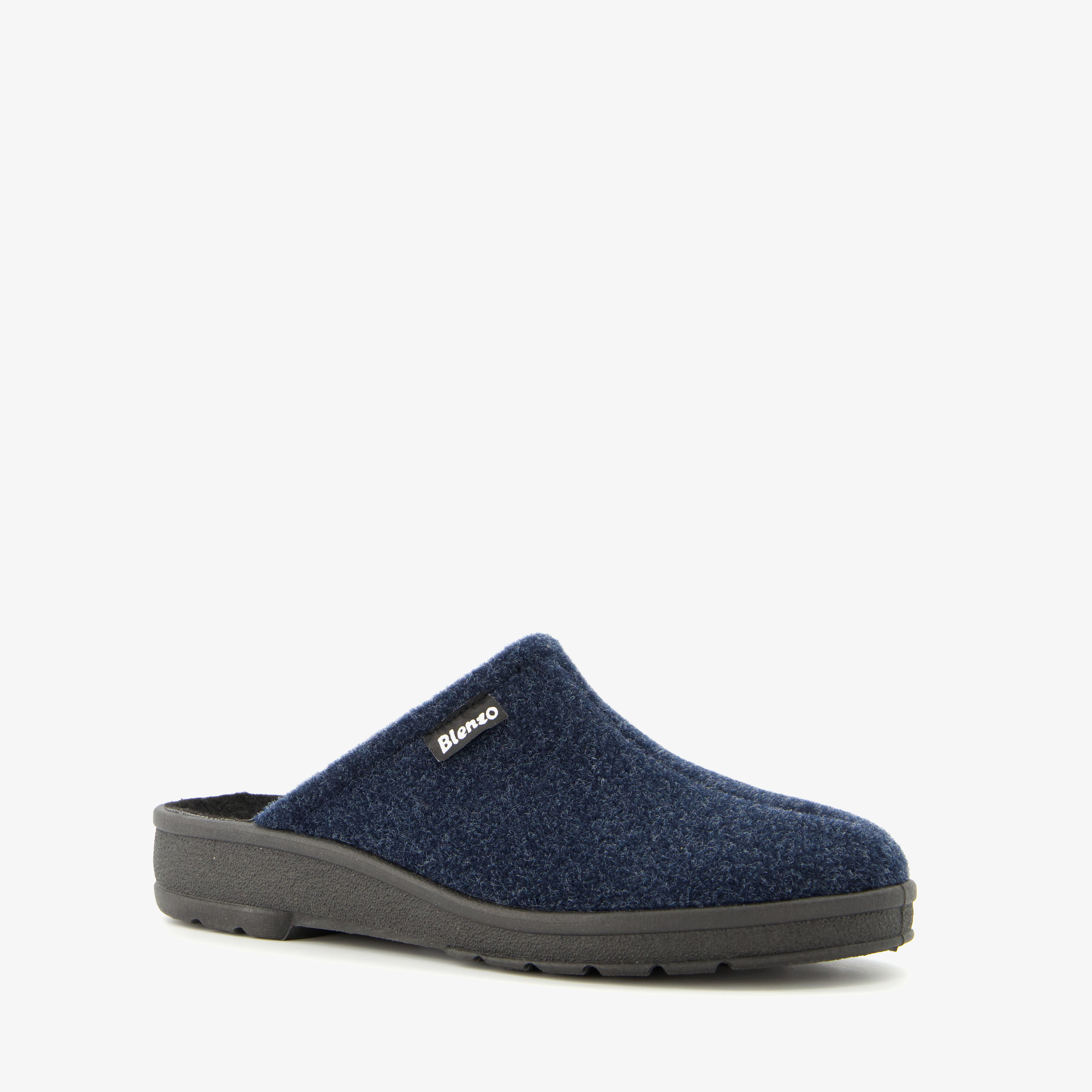 Blenzo dames instap pantoffels blauw muilen