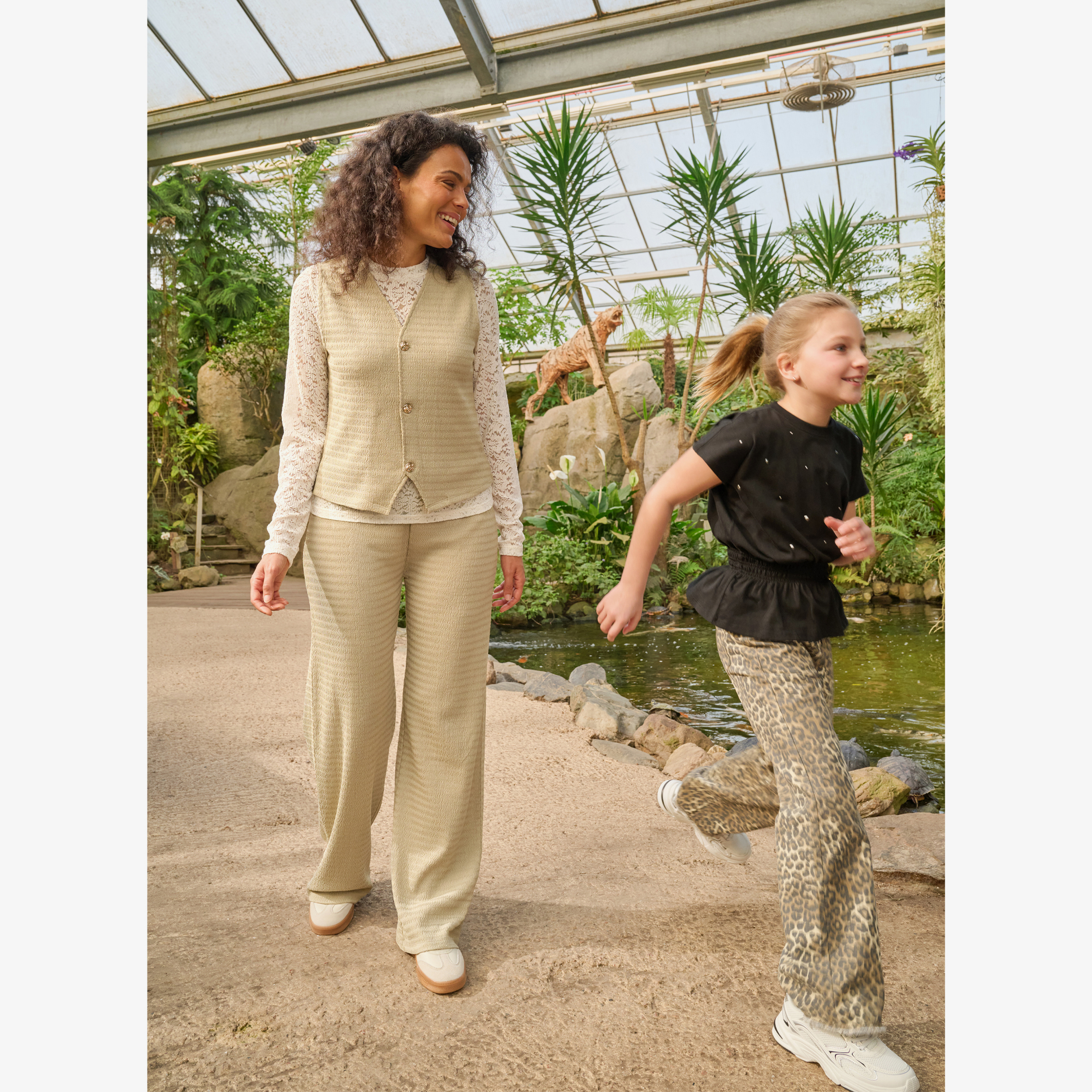 TwoDay wide leg dames pantalon beige broeken & shorts – foto 3