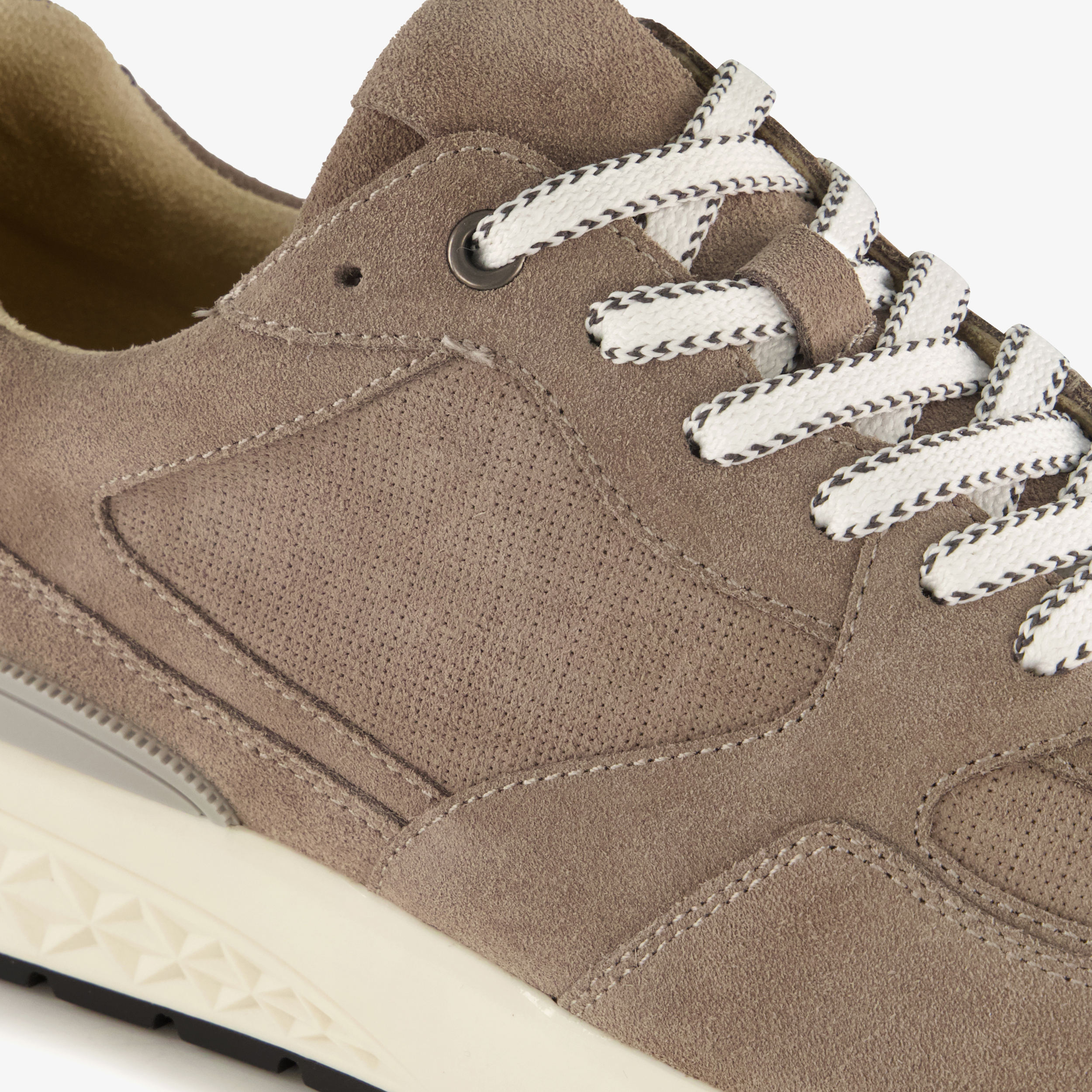 Van Beers suède heren sneakers taupe – foto 5