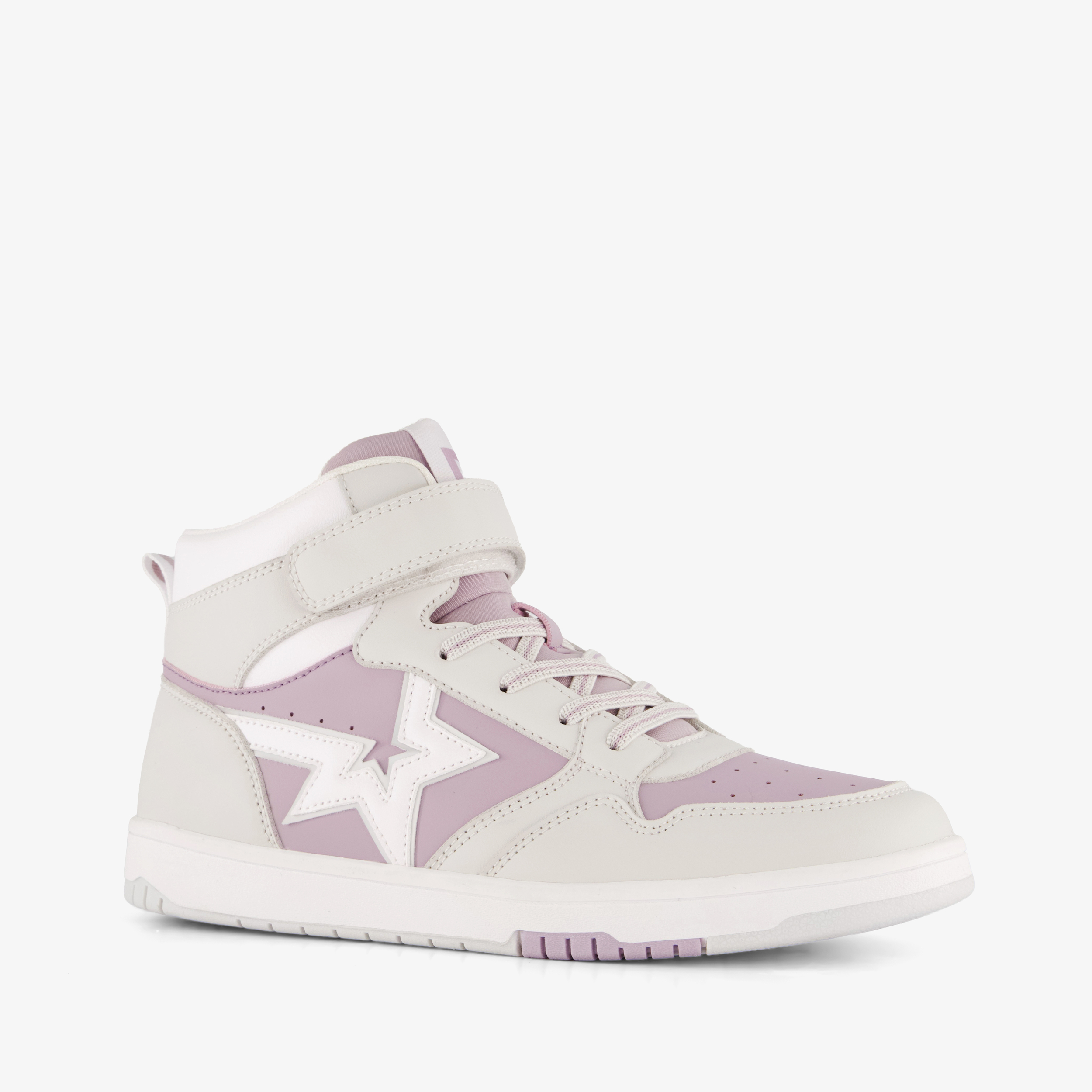 Blue Box meisjes hoge sneakers grijs roze