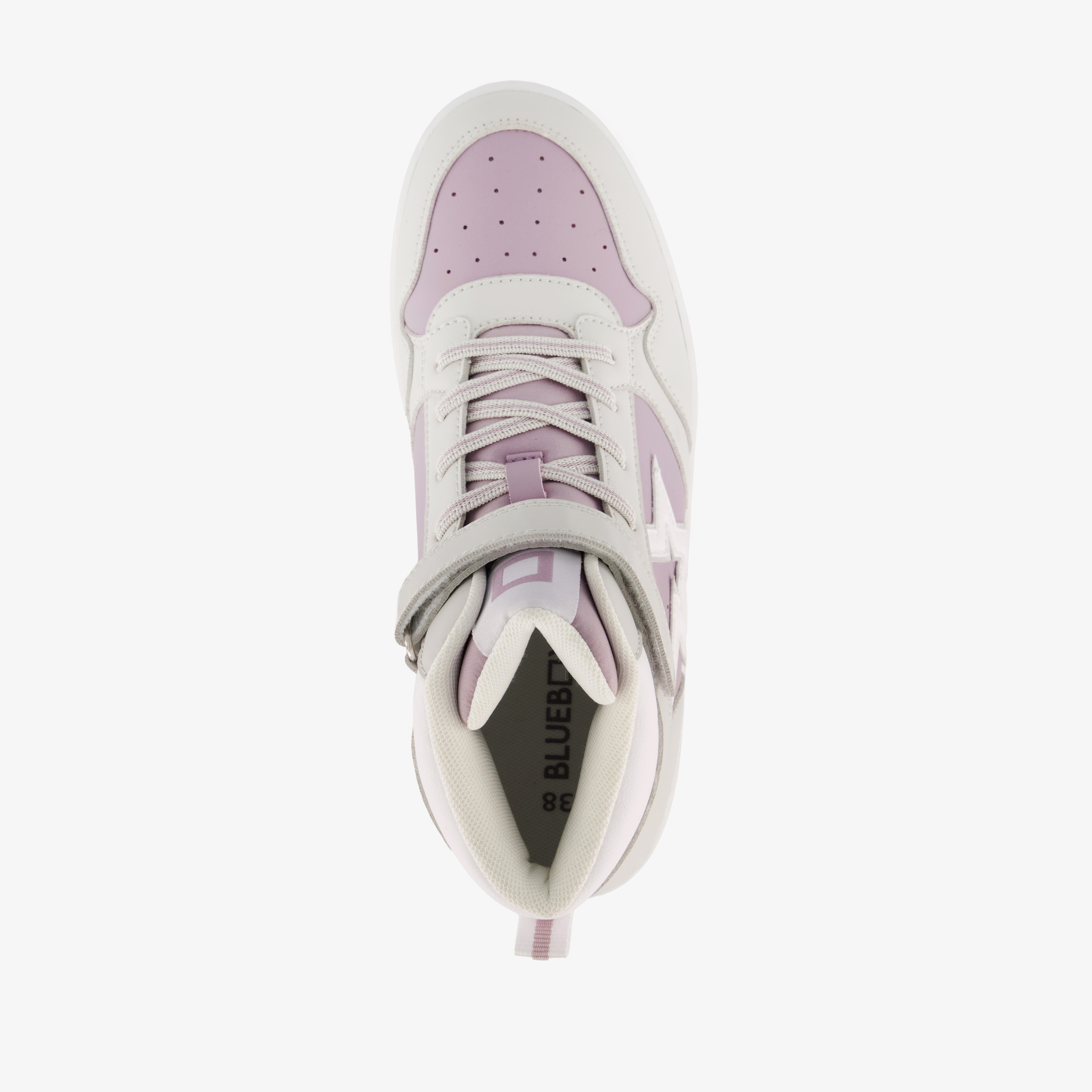 Blue Box meisjes hoge sneakers grijs roze – foto 4