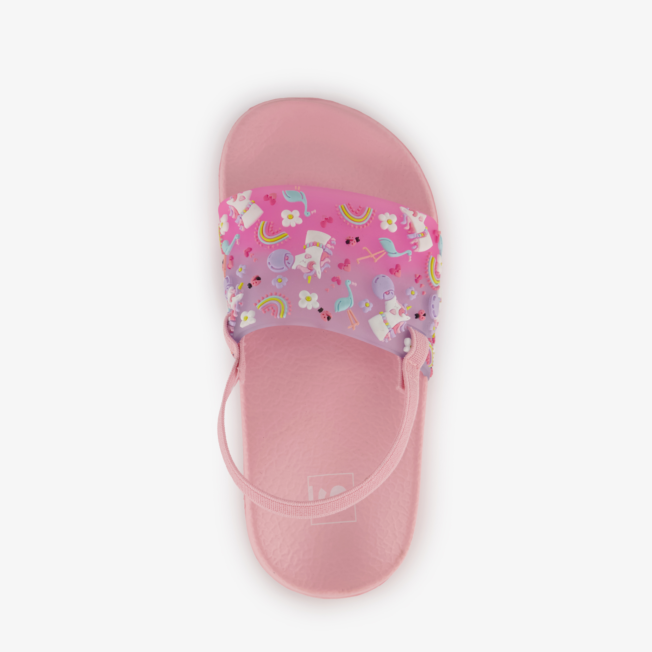 Roze meisjes badslippers met print roze – foto 4