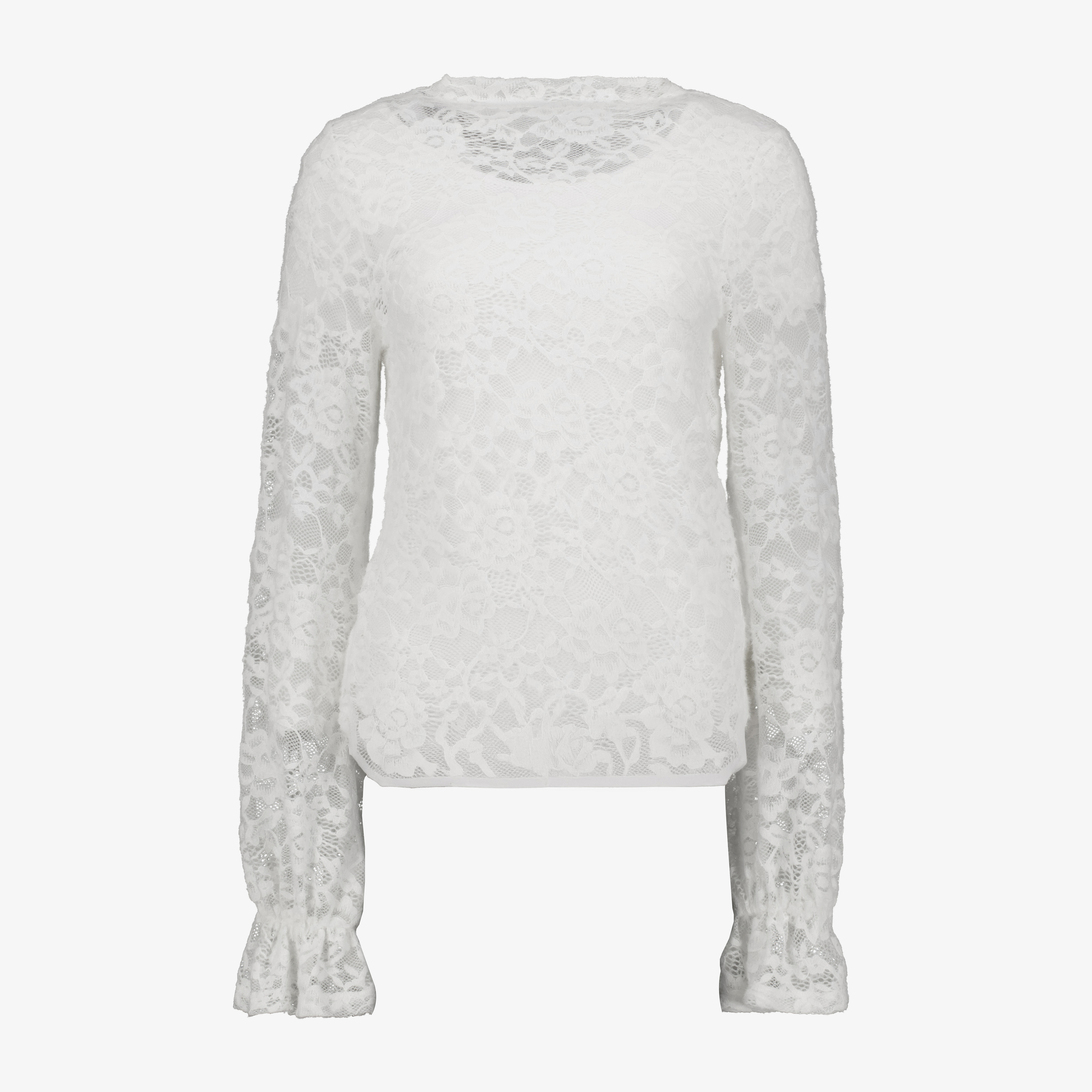 TwoDay kanten top met lange mouwen wit dames t-shirts & tops