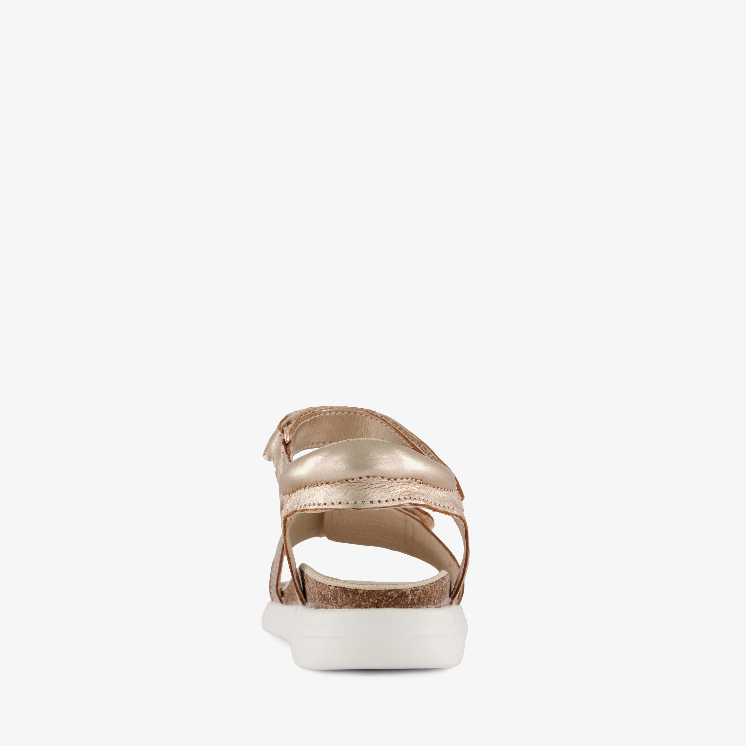 Groot leren meisjes sandalen goud – foto 2