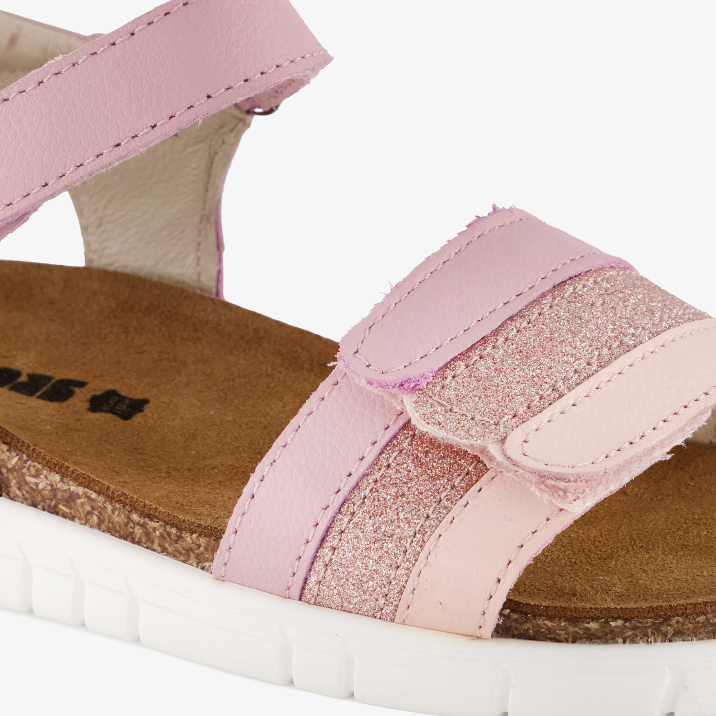 Groot leren meisjes sandalen roze – foto 5