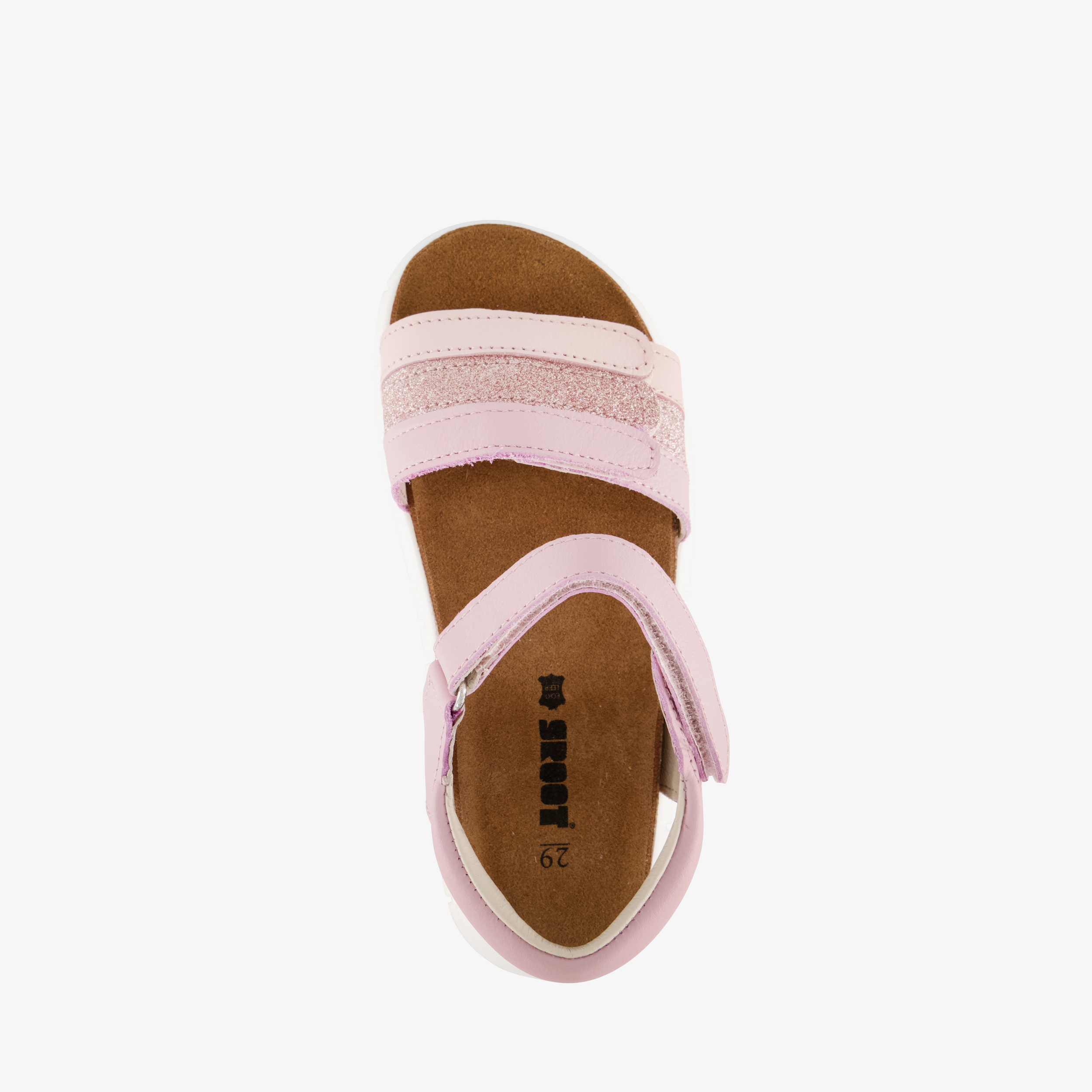 Groot leren meisjes sandalen roze – foto 4