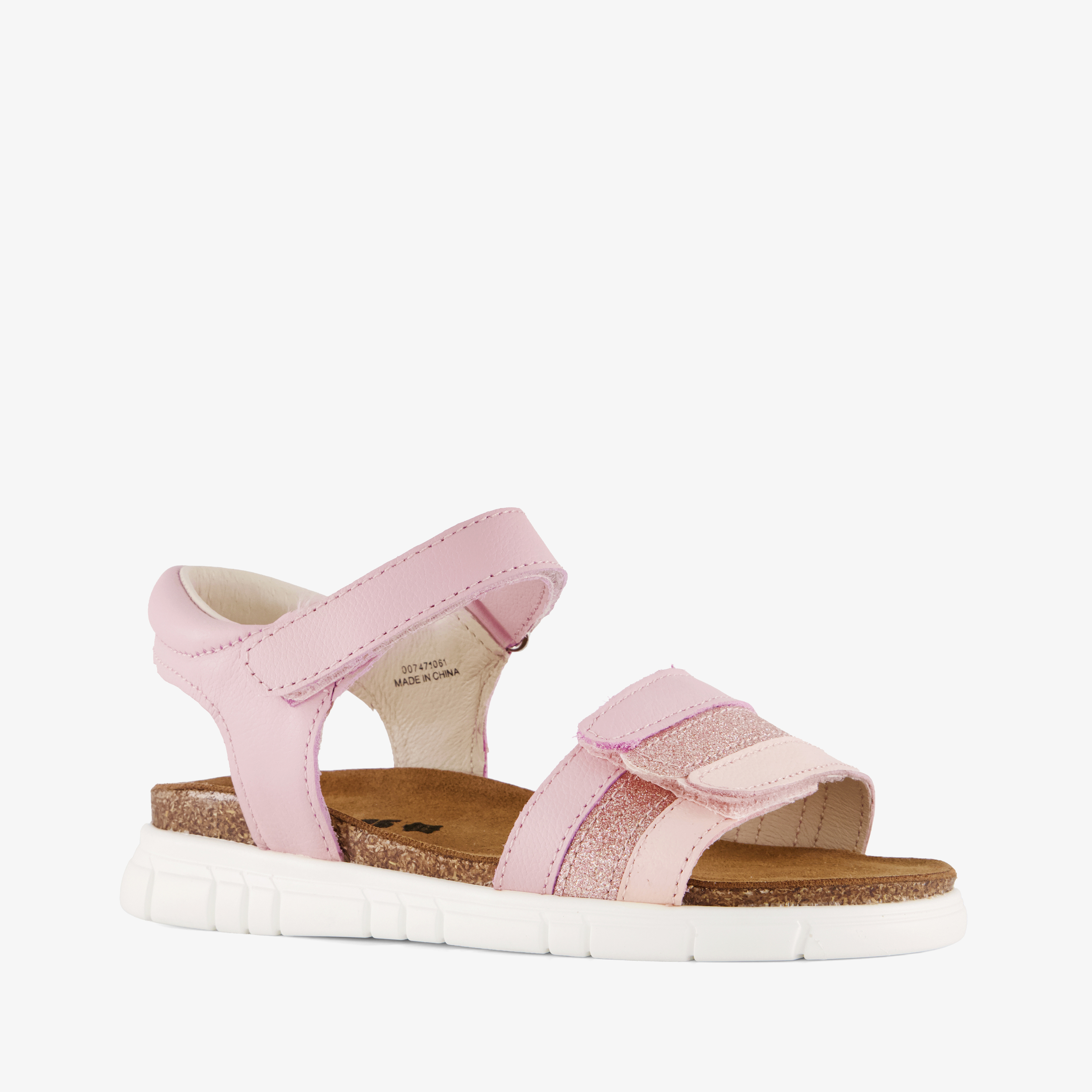 Groot leren meisjes sandalen roze