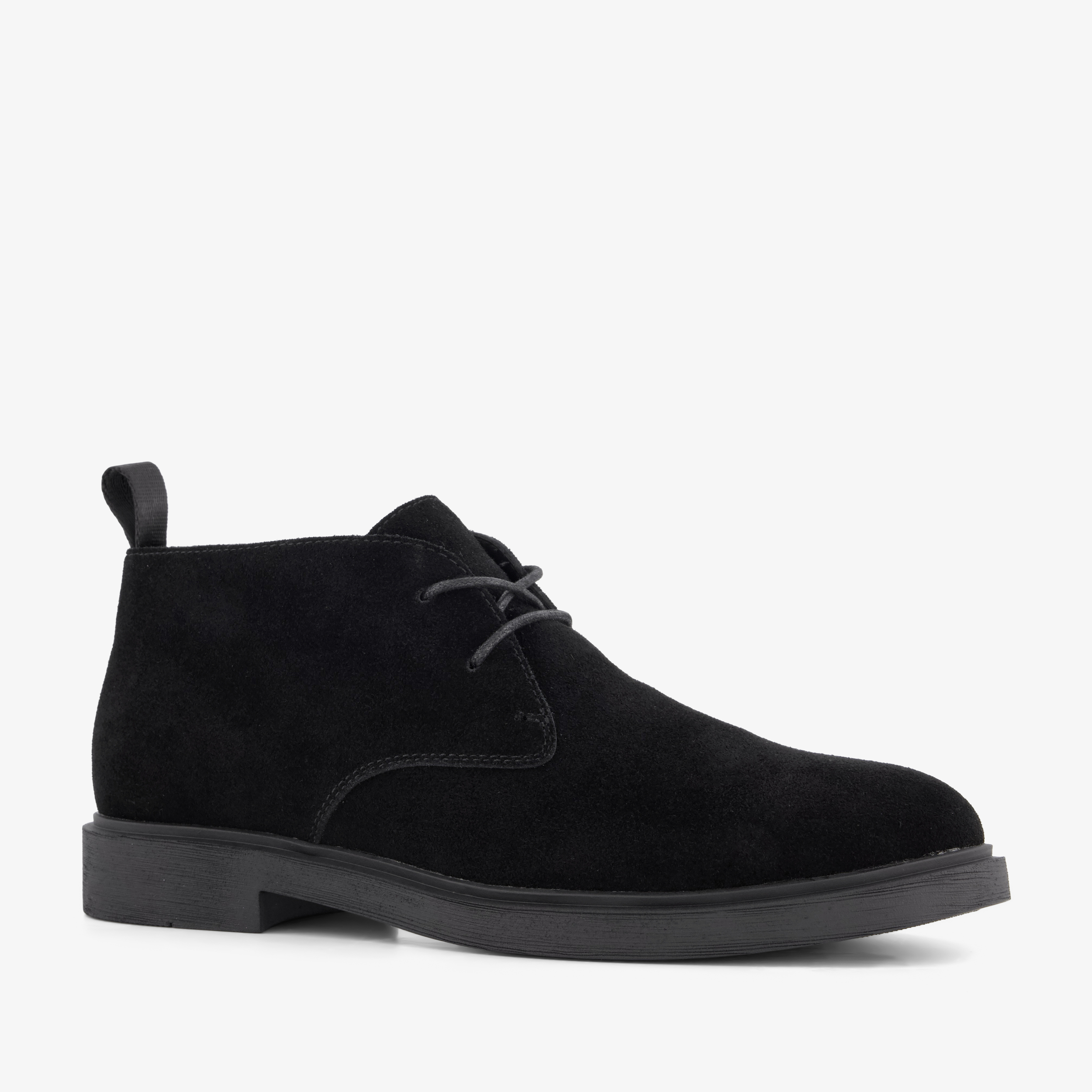 Van Beers suède heren veterschoenen zwart