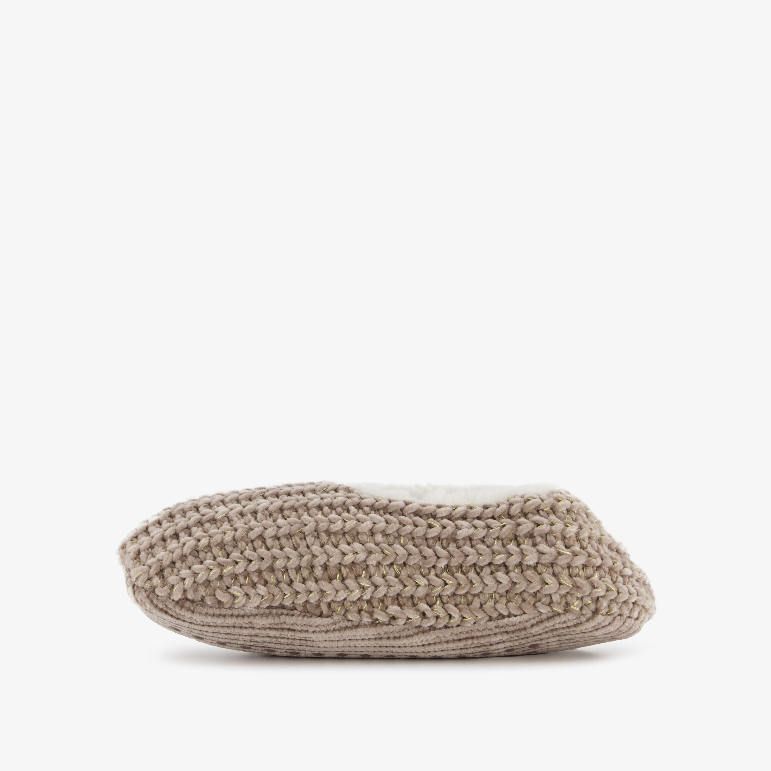 Thu!s gebreide ballerina sloffen voor dames - beige