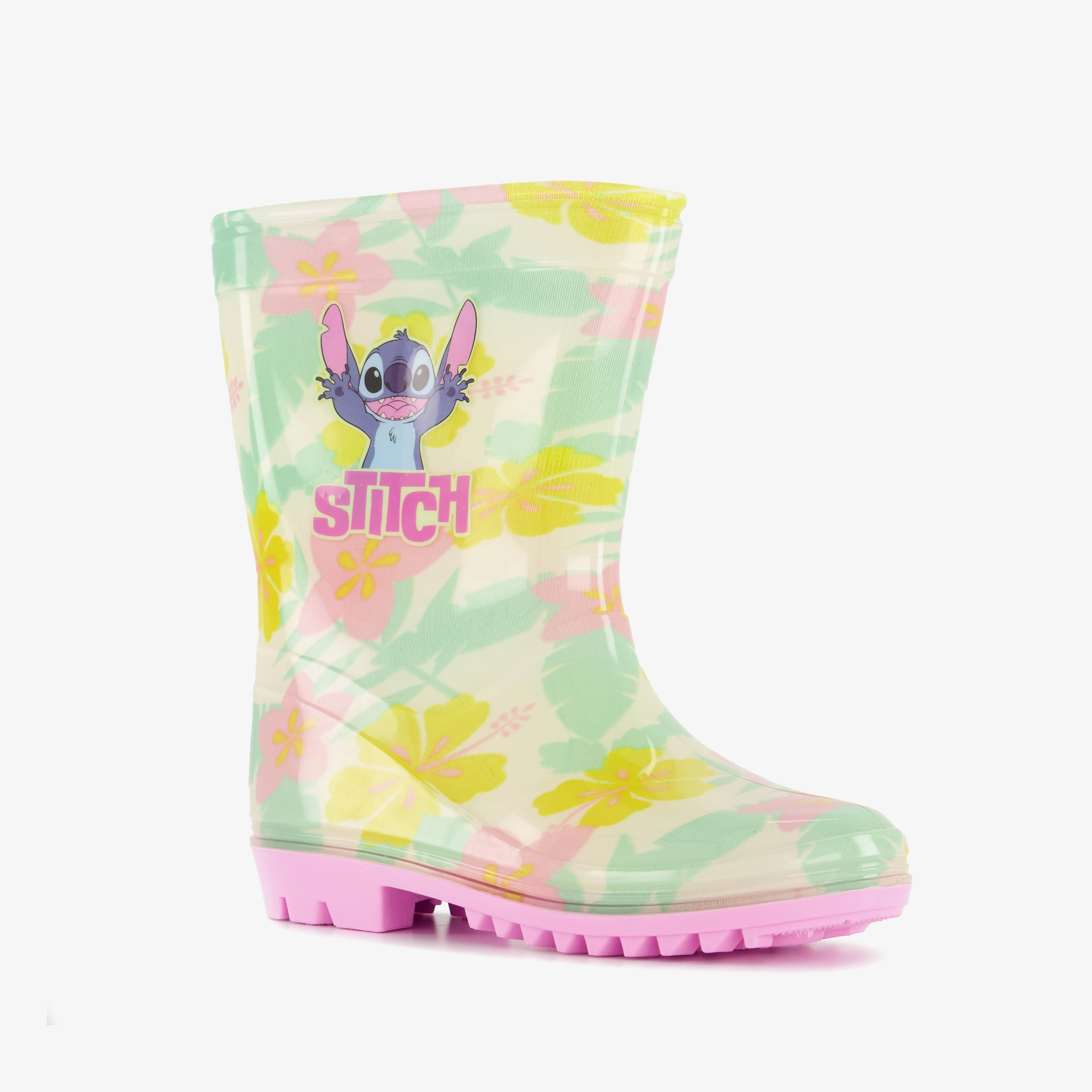 Lilo & Stitch kinder regenlaarzen roze geel