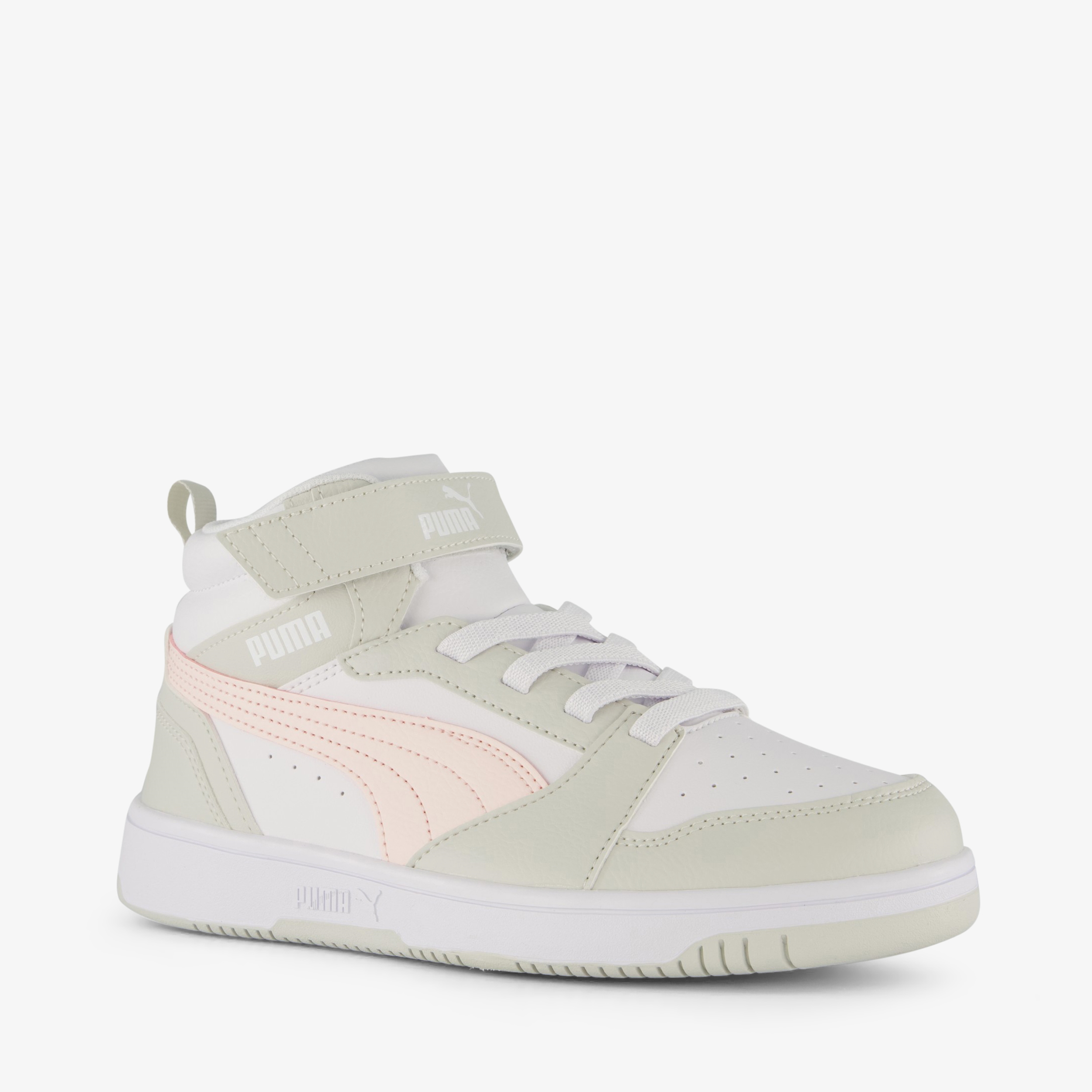 Puma Rebound V6 Mid AC+ kinder sneakers grijs