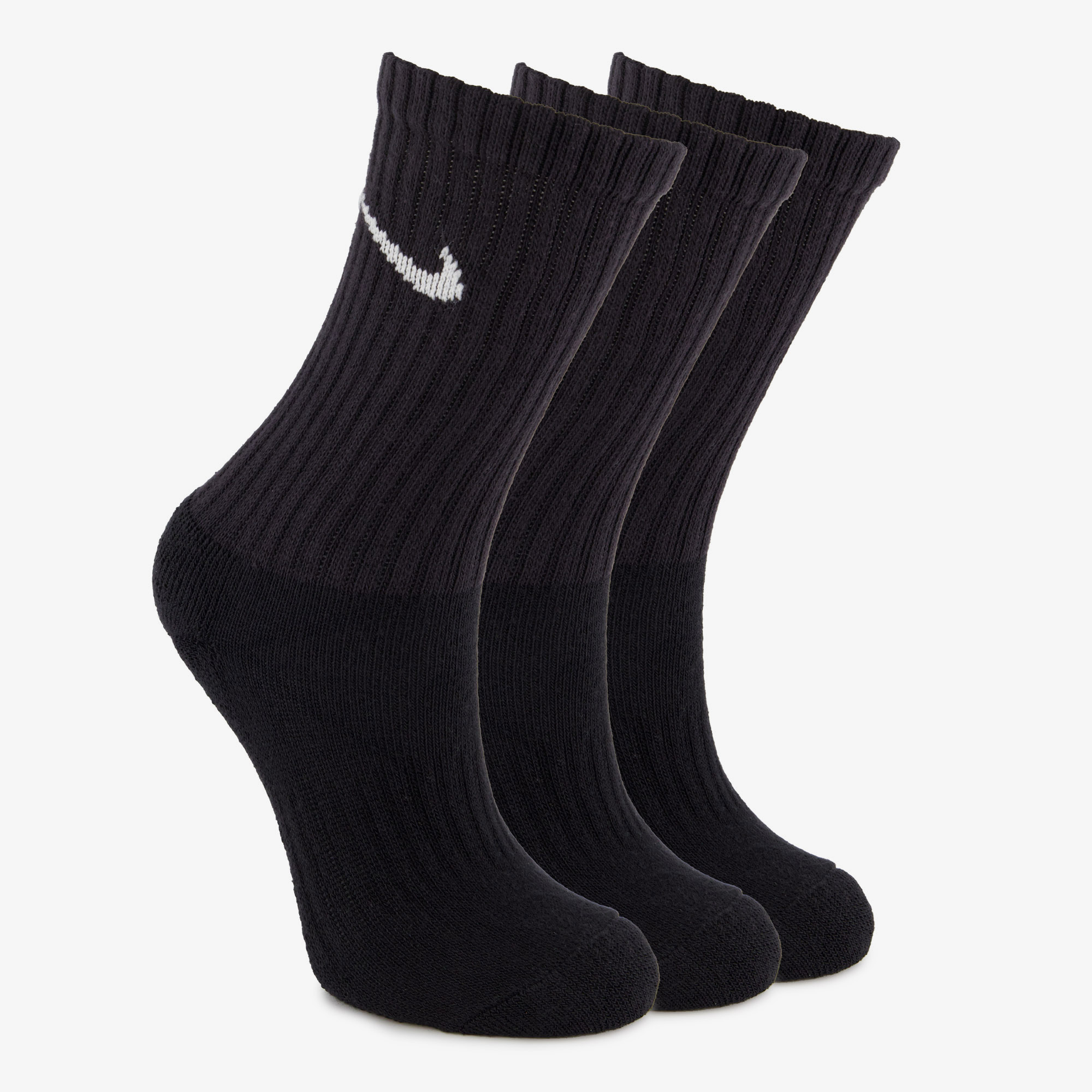 3 paar Nike Cushioned Crew sokken zwart