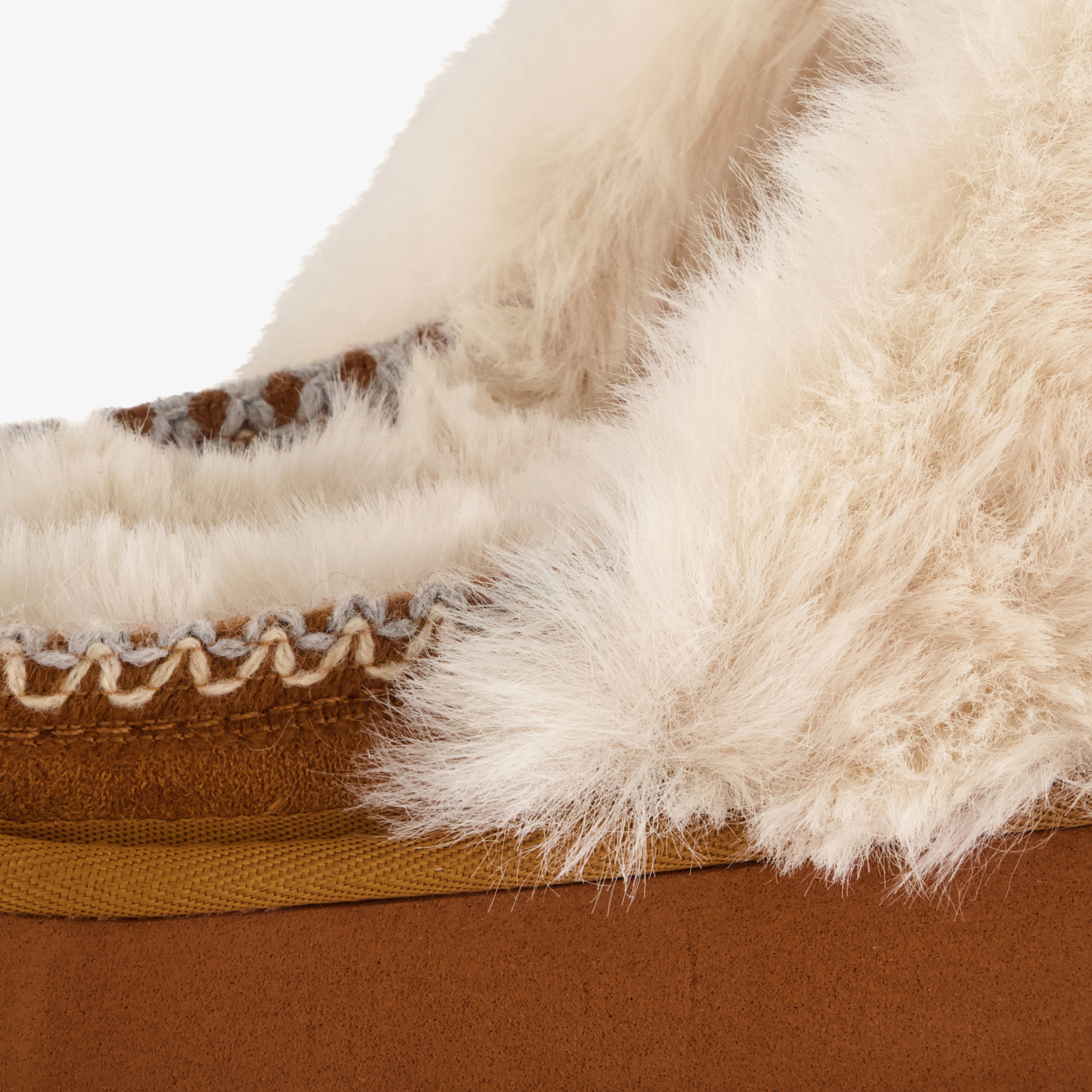 Thu!s gevoerde dames instap pantoffels cognac bruin – foto 5