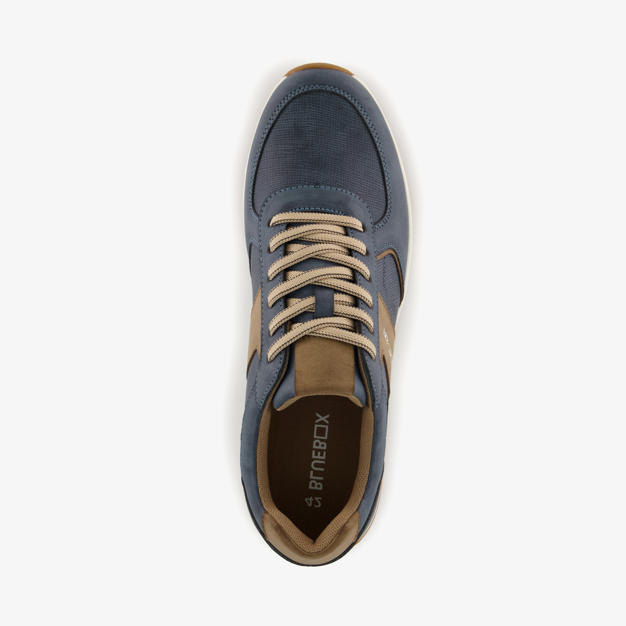 Blue Box heren sneakers blauw bruin – foto 4