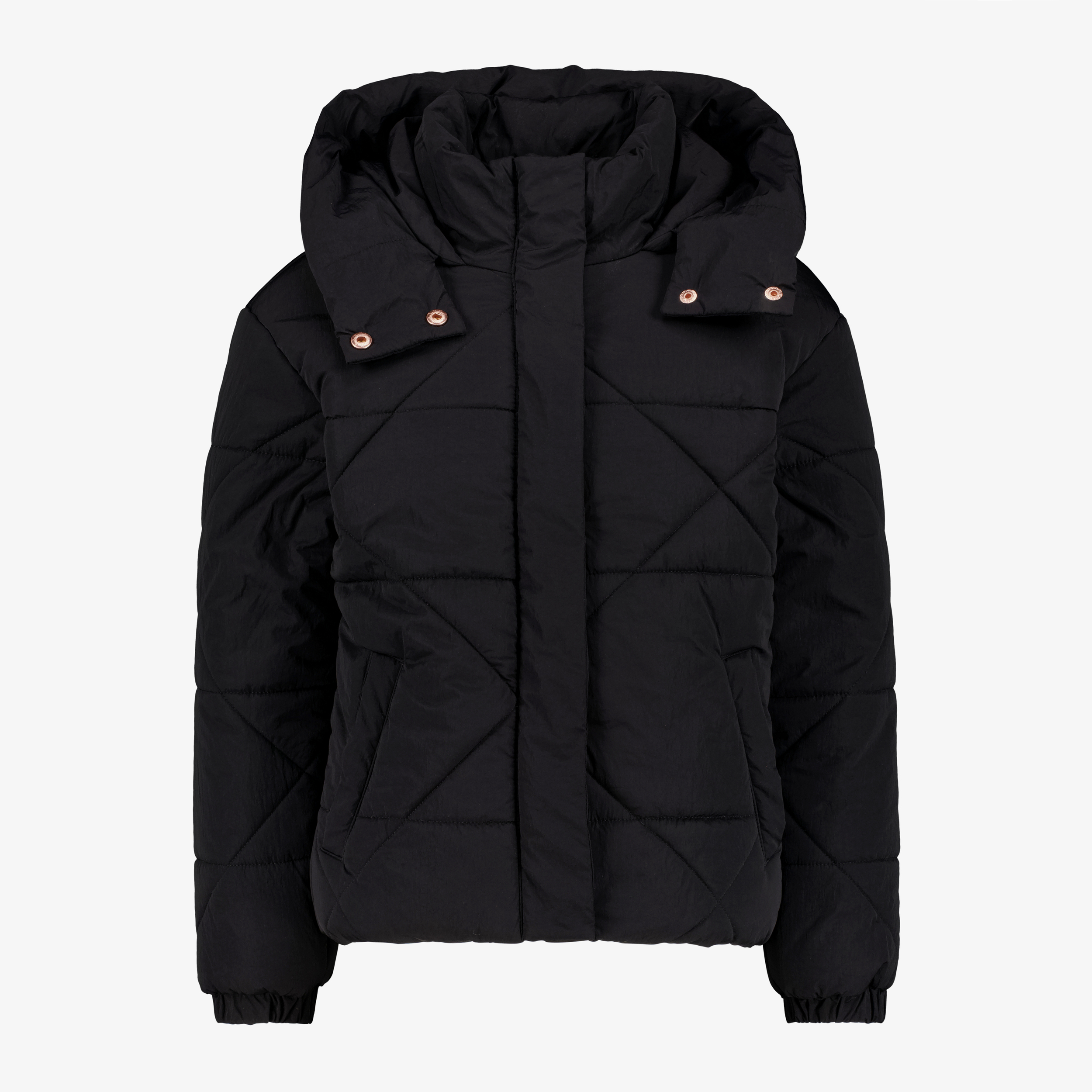 TwoDay gewatteerde meisjes winterjas zwart jassen